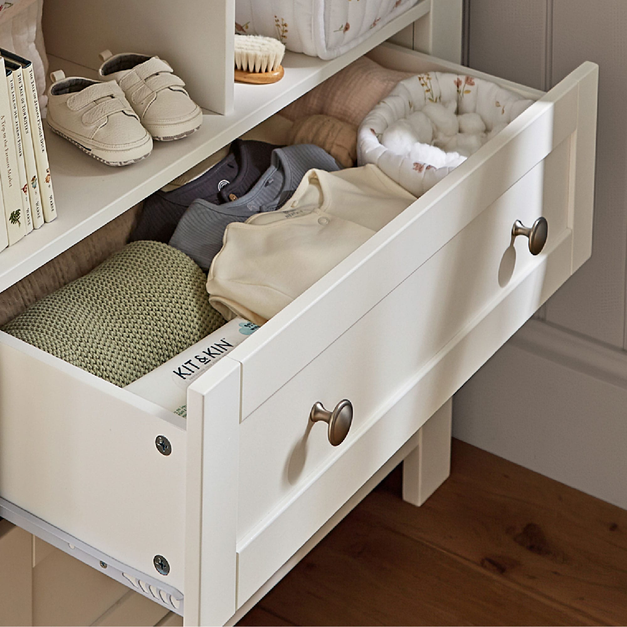 CuddleCo nursery room sets Cuddleco Burford 2 Piece Nursery Furniture Set - White/Oak