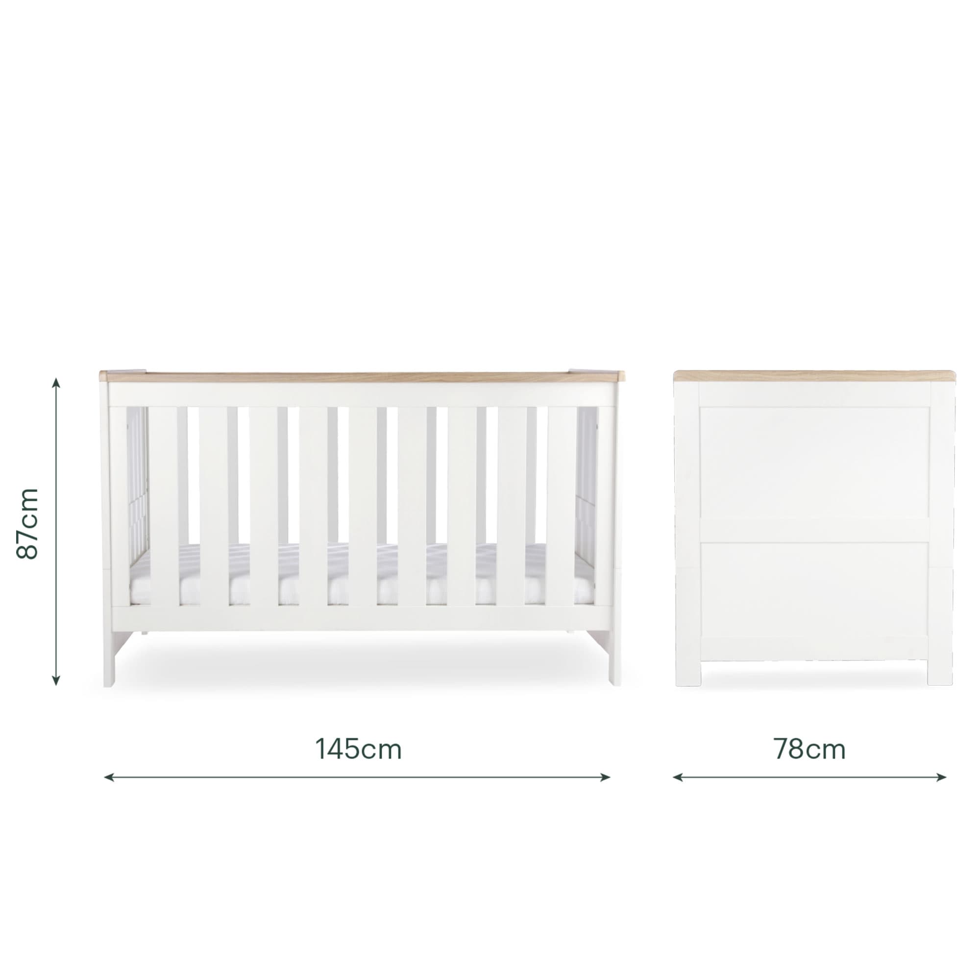 CuddleCo nursery room sets Cuddleco Burford 2 Piece Nursery Furniture Set - White/Oak