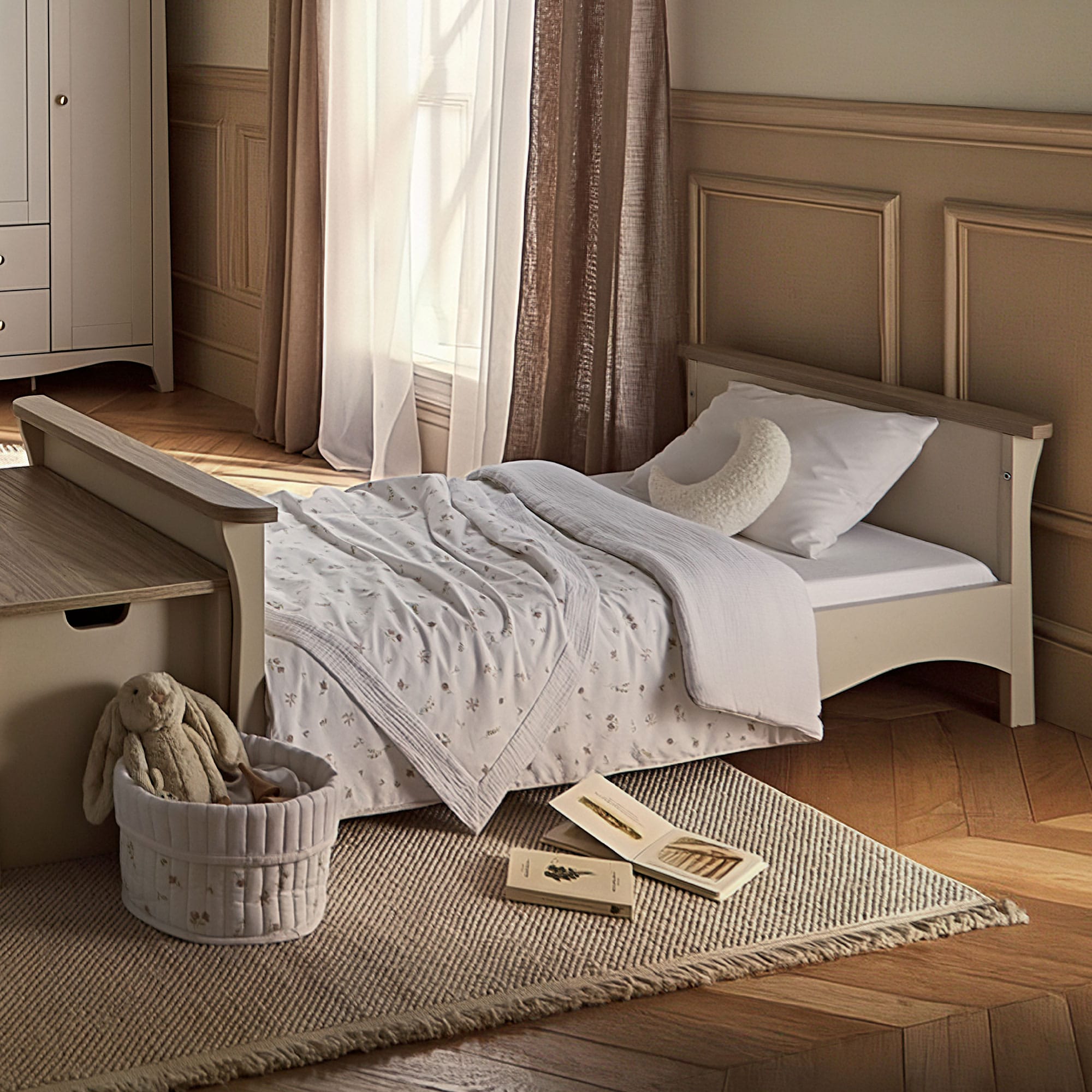 CuddleCo nursery room sets Cuddleco Clara 2 Piece Luxe Nursery Furniture Set - Cashmere/Ash