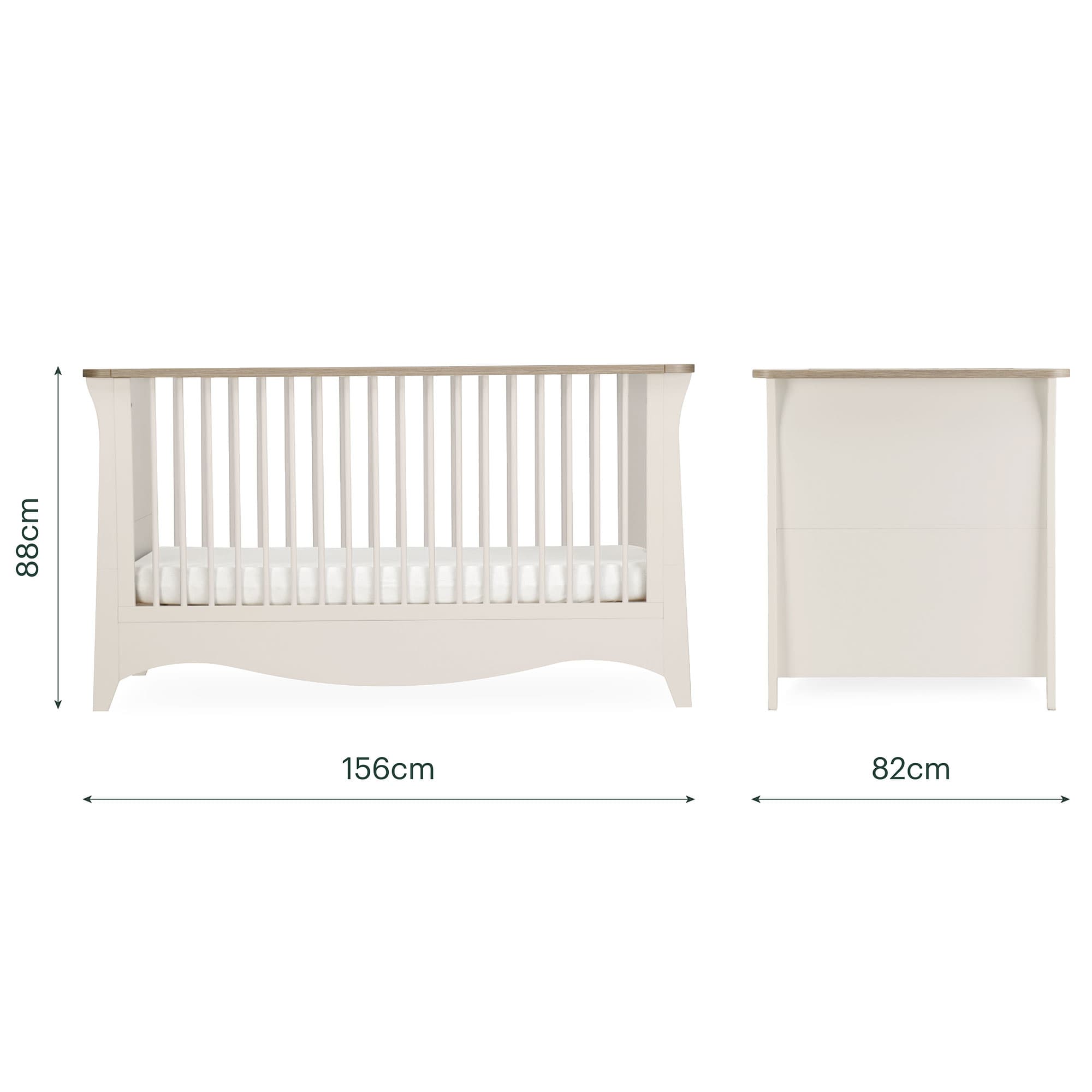 CuddleCo nursery room sets Cuddleco Clara 3 Piece Luxe Nursery Furniture Set - Cashmere/Ash