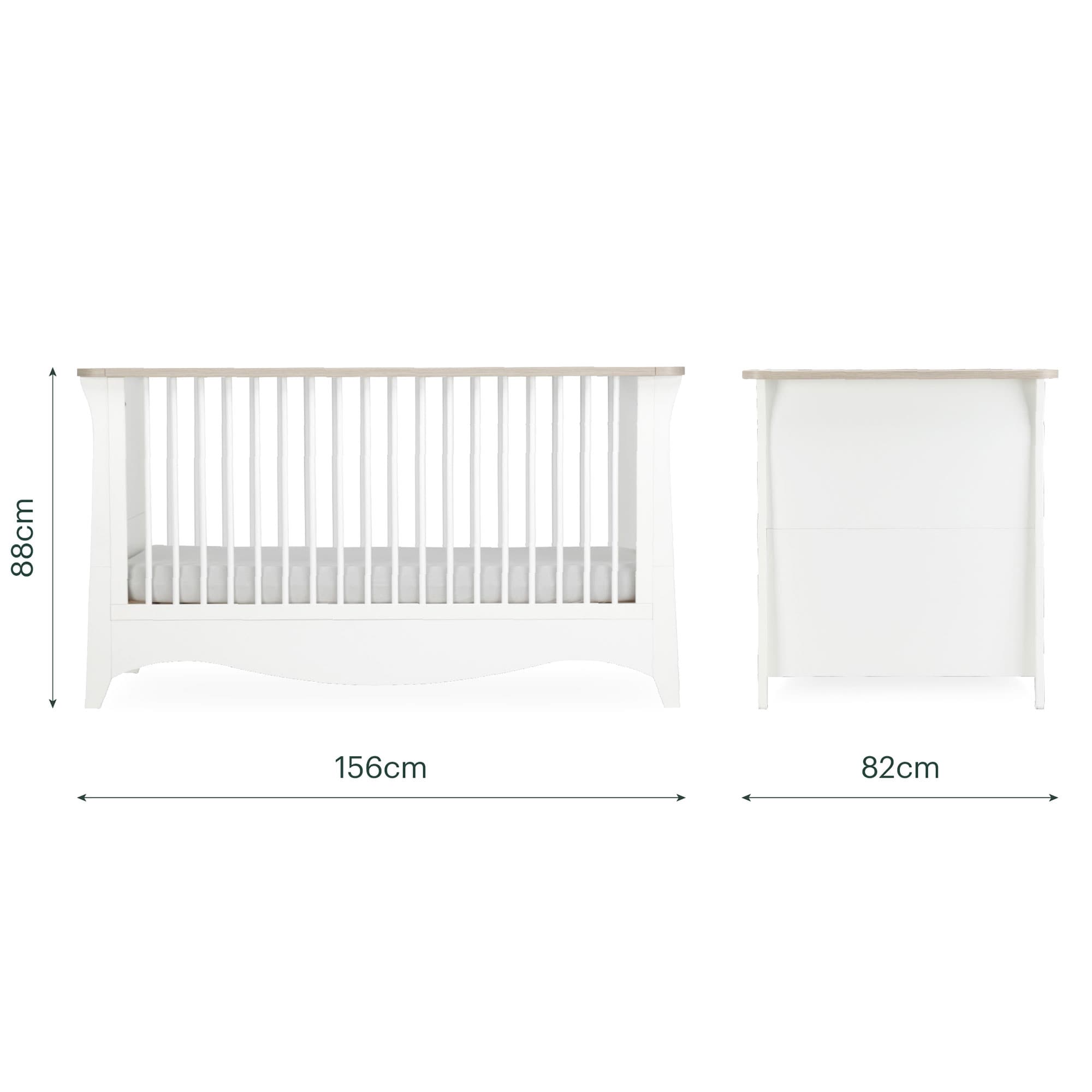 CuddleCo nursery room sets Cuddleco Clara 3 Piece Luxe Nursery Furniture Set - White/Ash