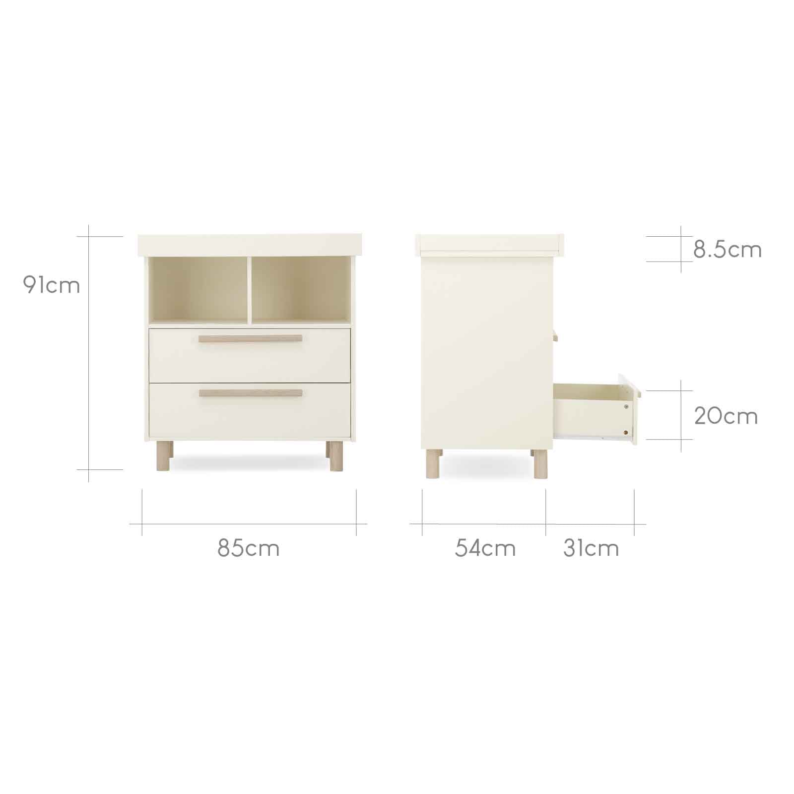 CuddleCo nursery room sets CuddleCo Harper 2 Piece Set - Cream