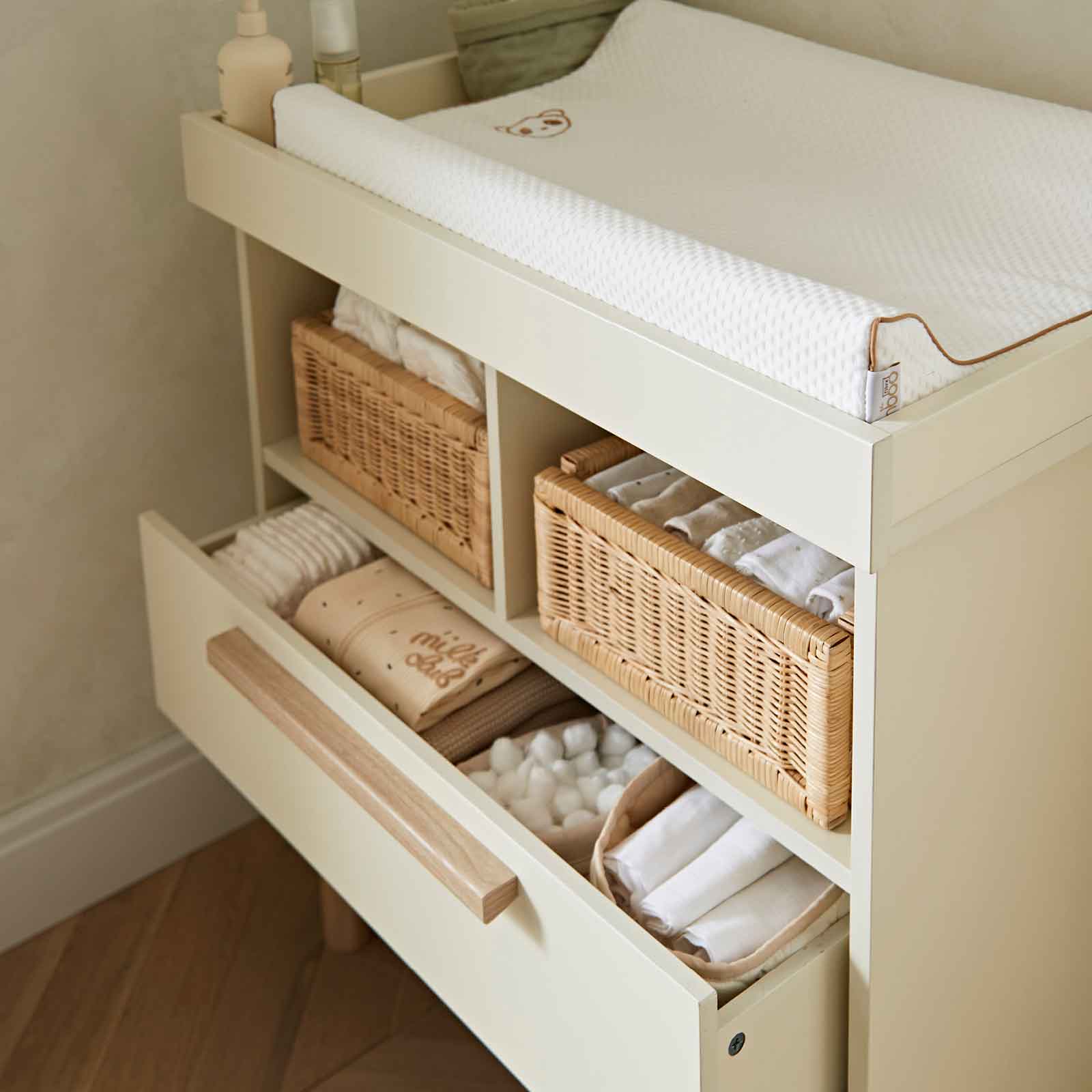CuddleCo nursery room sets CuddleCo Harper 3 Piece Set - Cream