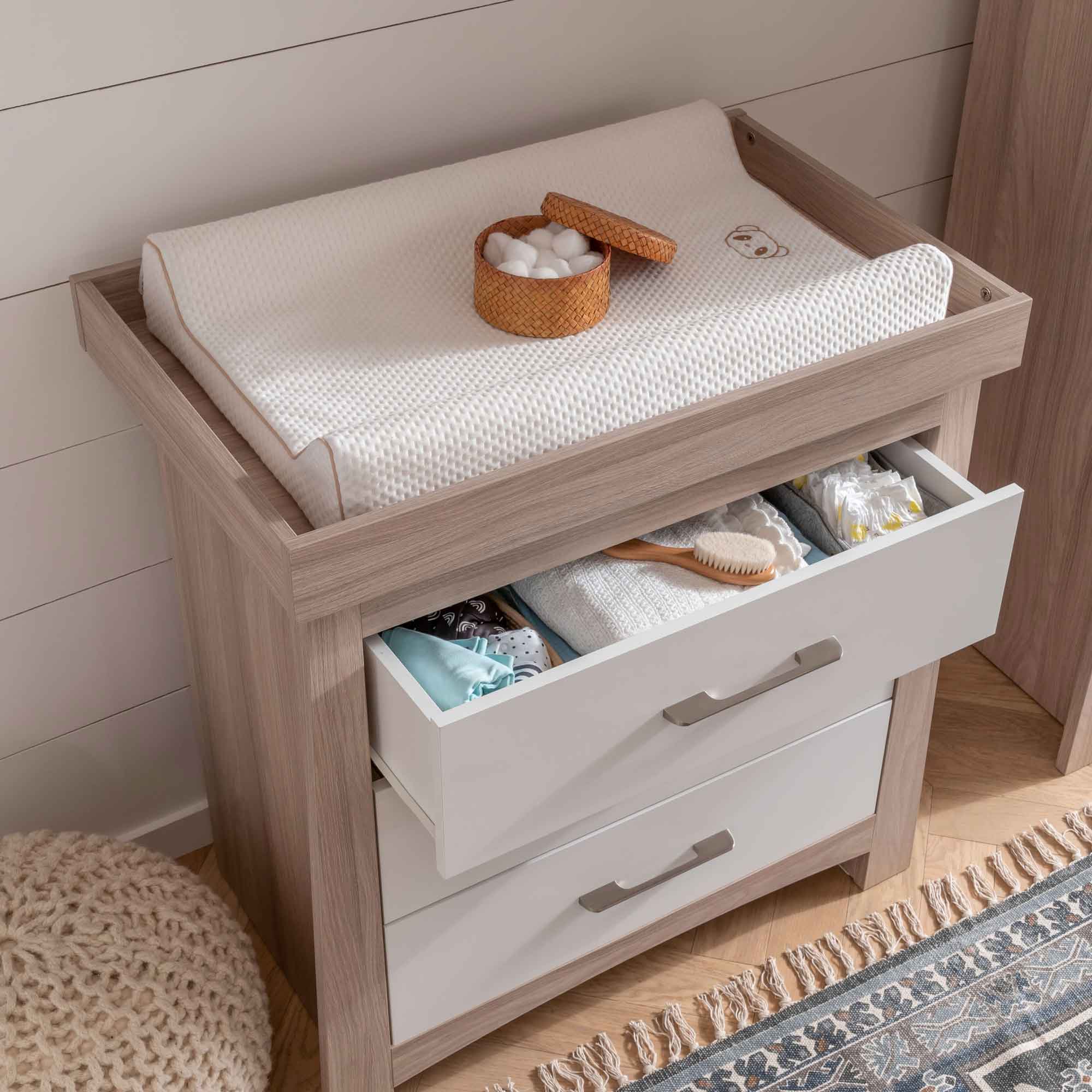 CuddleCo nursery room sets CuddleCo Lana 2 Piece Set - Ash/White
