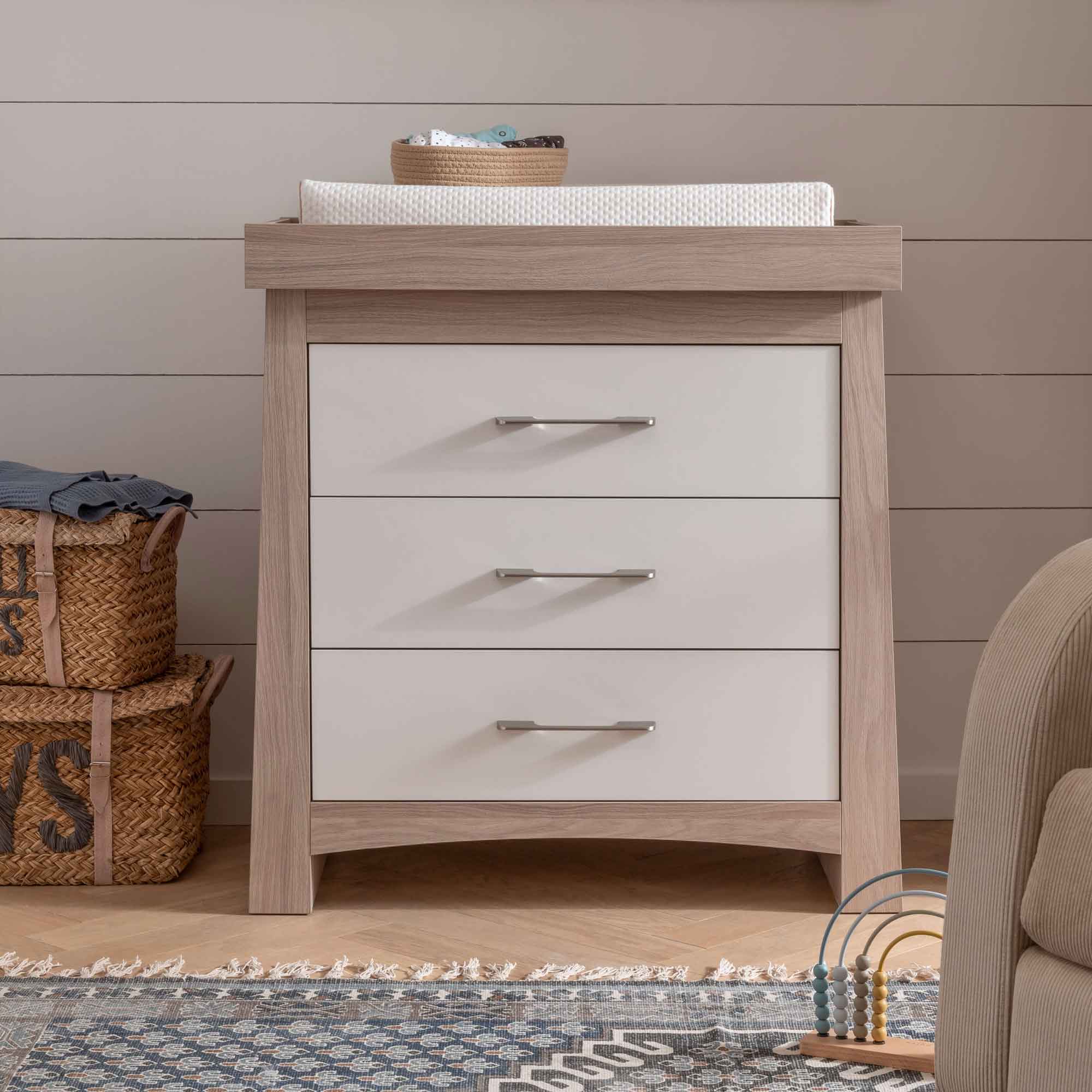 CuddleCo nursery room sets CuddleCo Lana 2 Piece Set - Ash/White