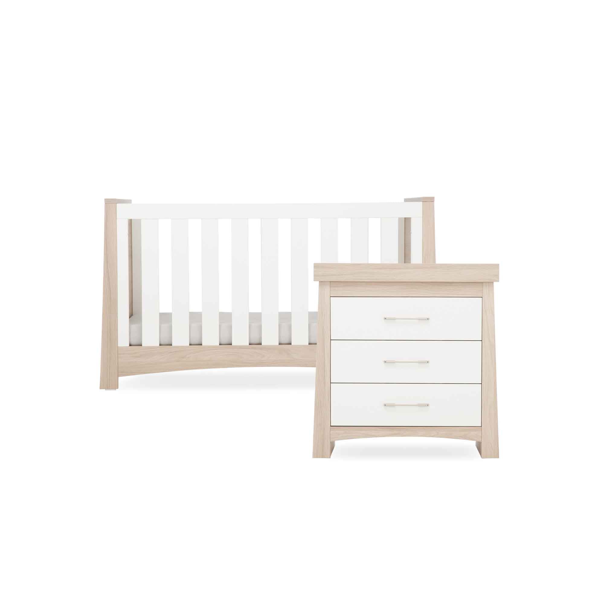 CuddleCo nursery room sets CuddleCo Lana 2 Piece Set - Ash/White