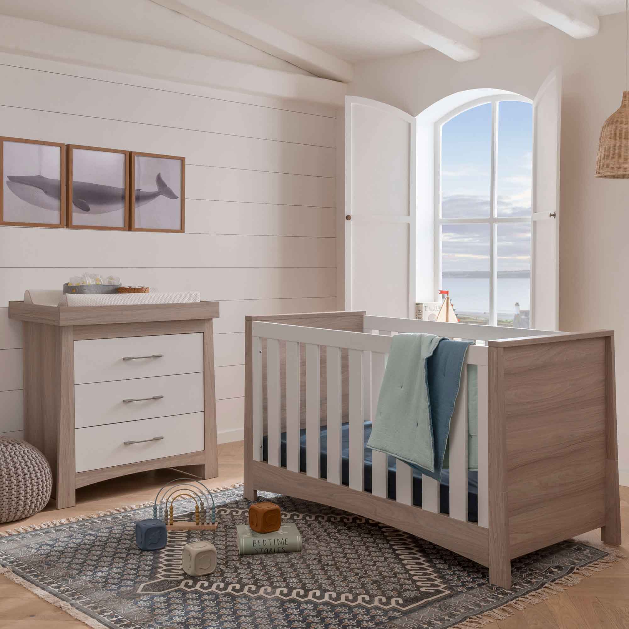 CuddleCo nursery room sets CuddleCo Lana 2 Piece Set - Ash/White