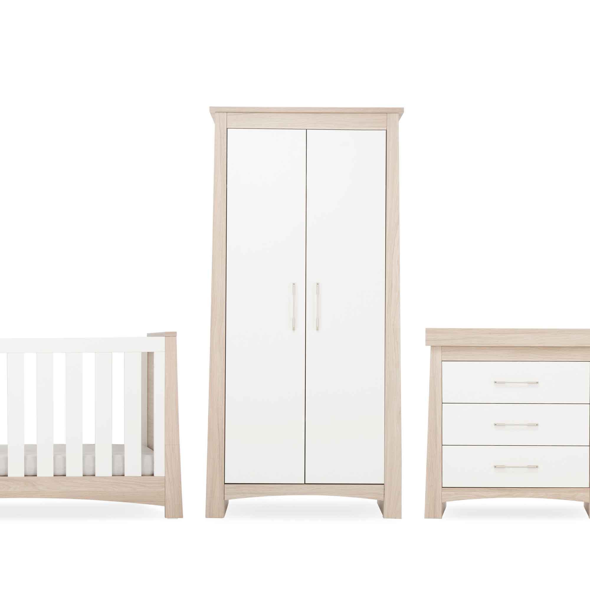 CuddleCo nursery room sets CuddleCo Lana 3 Piece Set - Ash/White