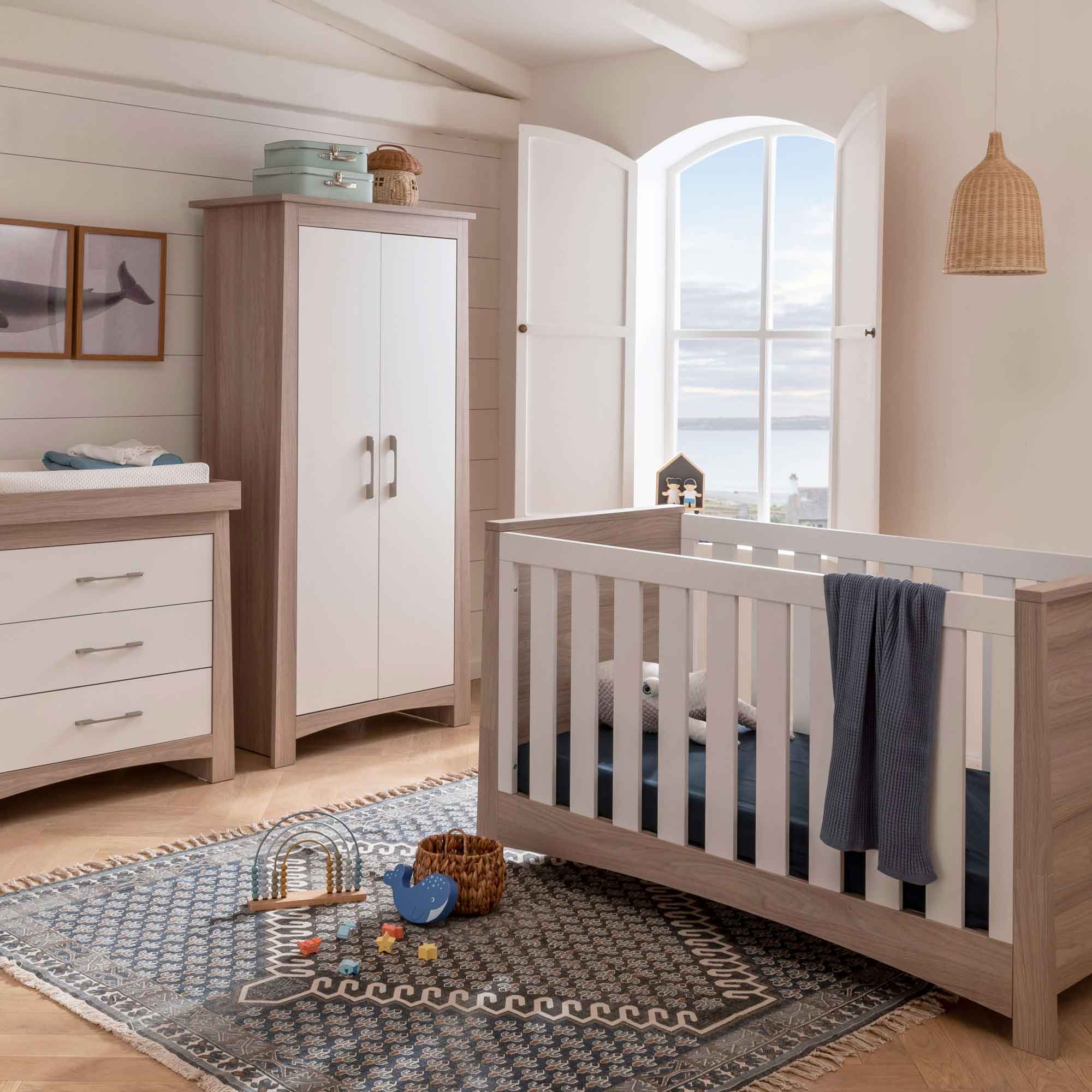 CuddleCo nursery room sets CuddleCo Lana 3 Piece Set - Ash/White