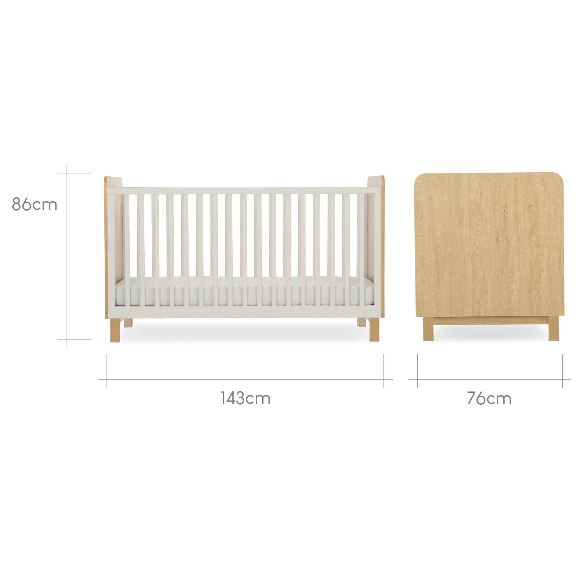 CuddleCo nursery room sets CuddleCo Remi 2 Piece Set - Oak/Cashmere