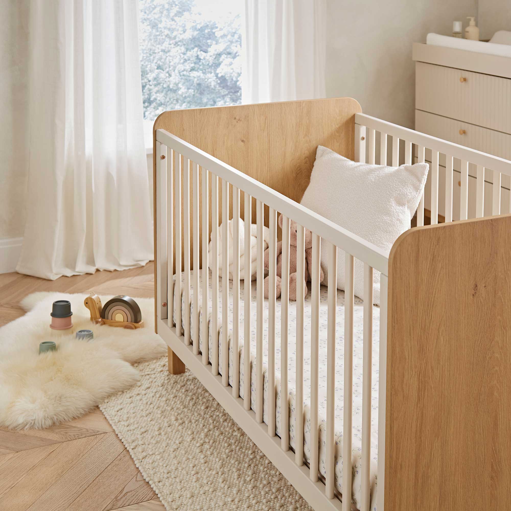 CuddleCo nursery room sets CuddleCo Remi 2 Piece Set - Oak/Cashmere