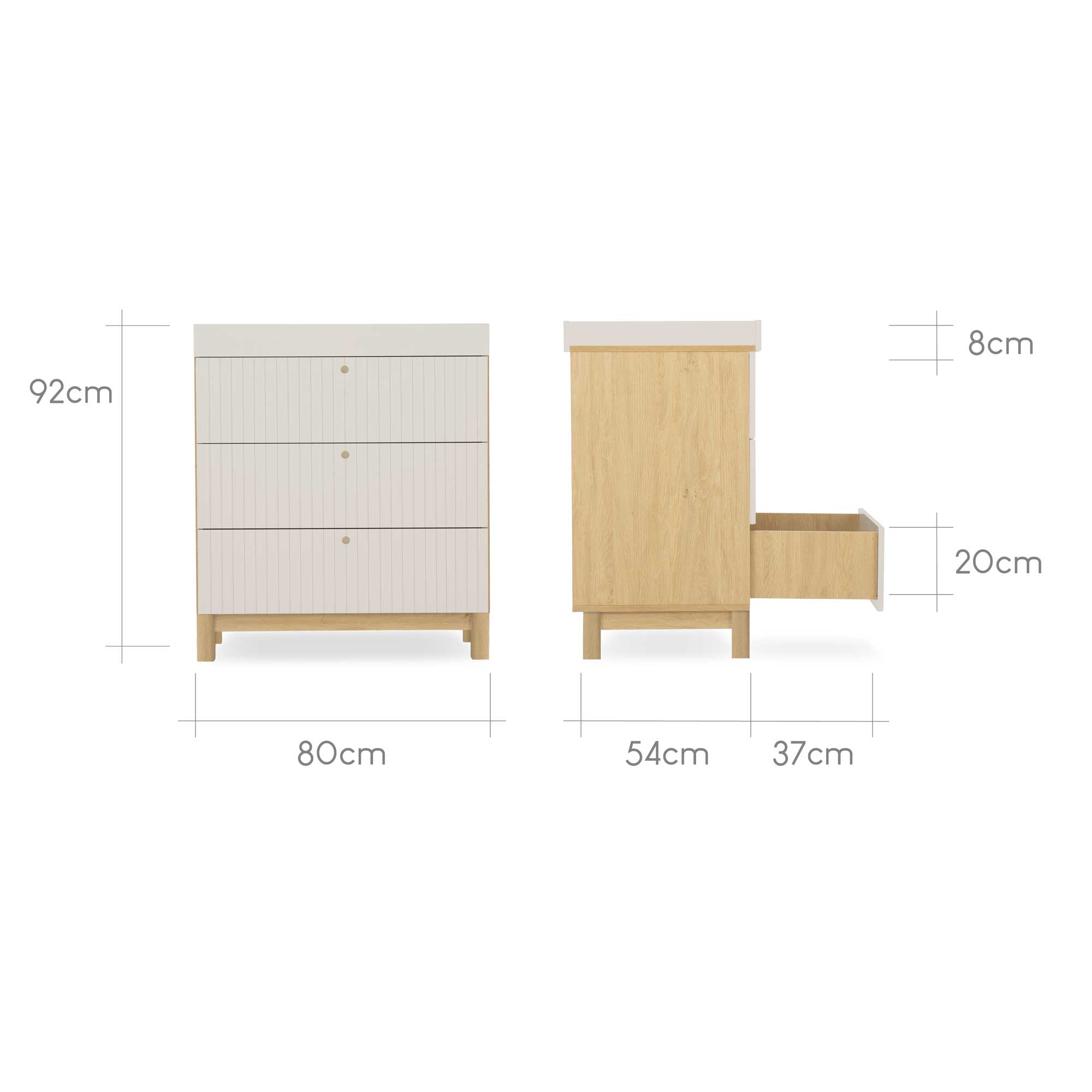 CuddleCo nursery room sets CuddleCo Remi 2 Piece Set - Oak/Cashmere