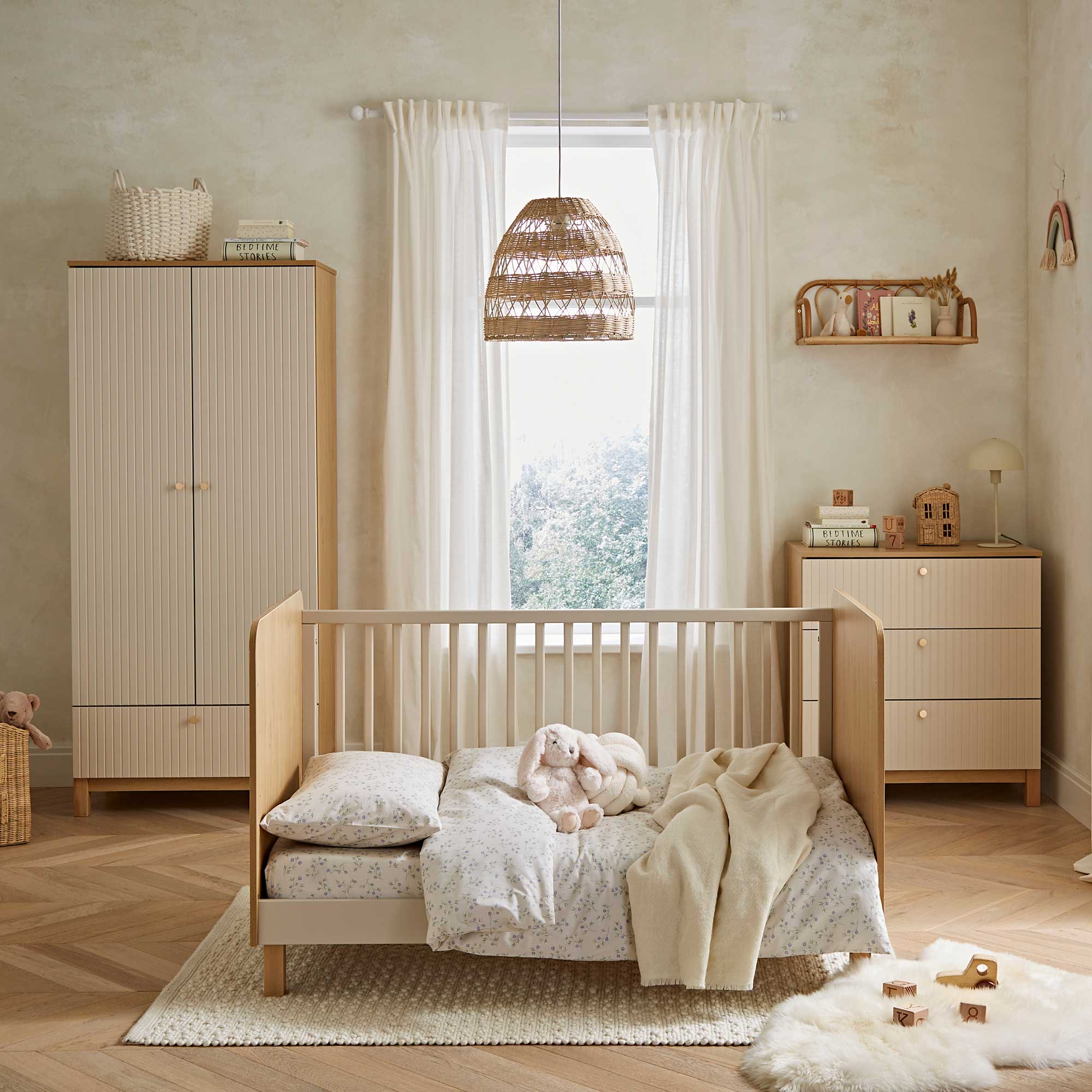 CuddleCo nursery room sets CuddleCo Remi 3 Piece Set - Oak/Cashmere