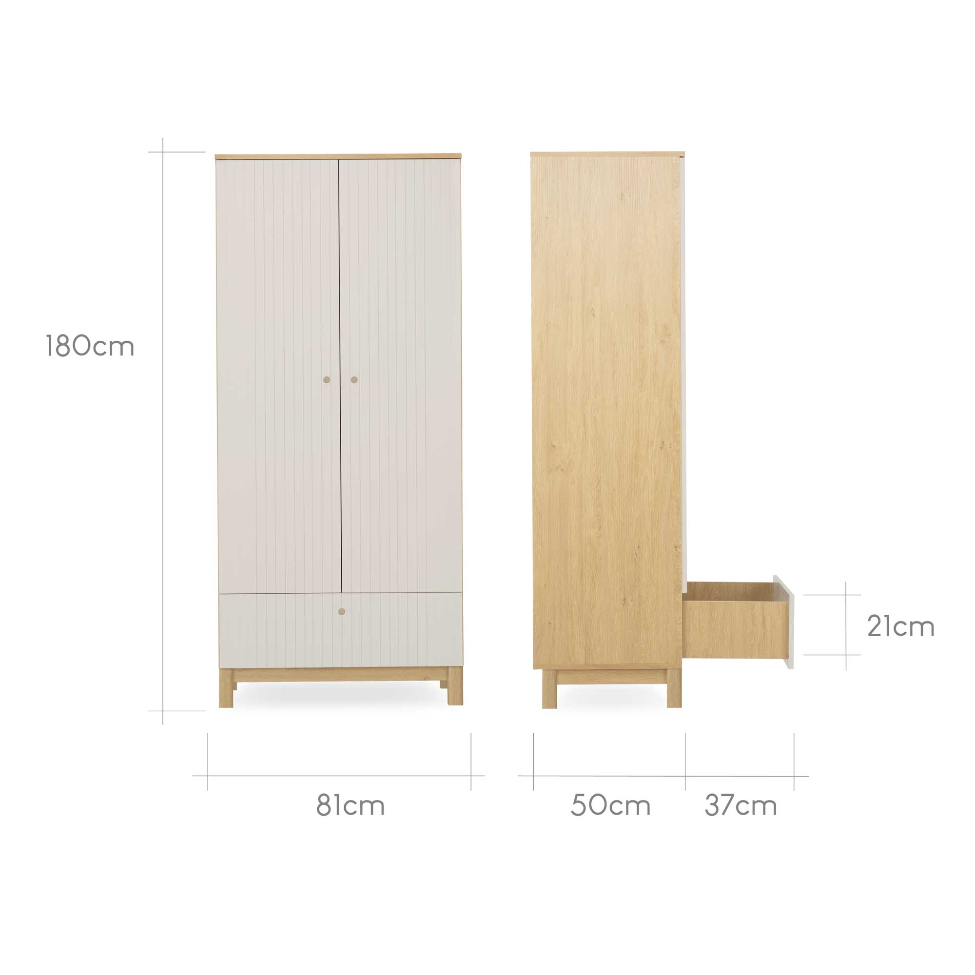 CuddleCo nursery room sets CuddleCo Remi 3 Piece Set - Oak/Cashmere