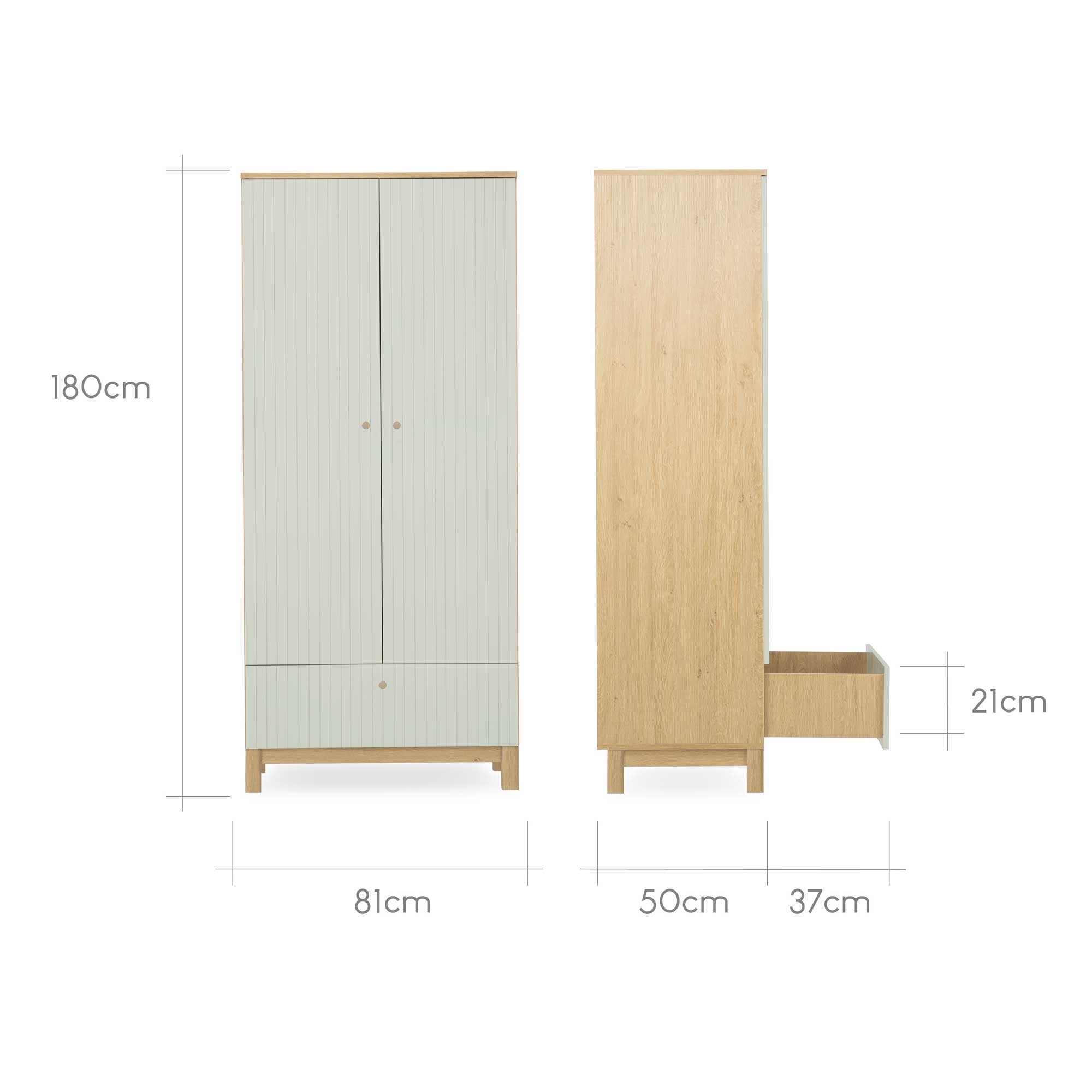 CuddleCo nursery room sets CuddleCo Remi 3 Piece Set - Oak/Green