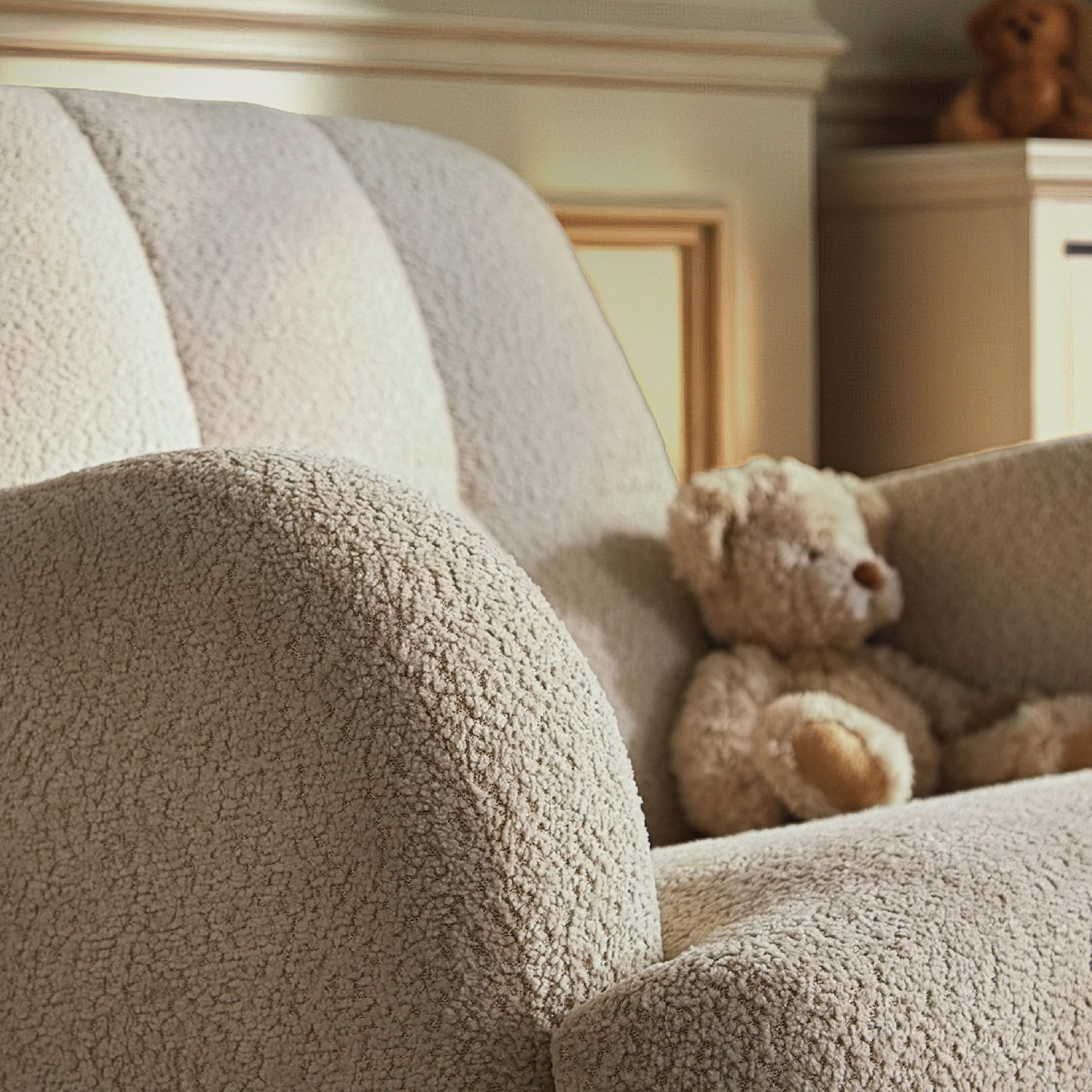 CuddleCo nursing chairs CuddleCo Etta Cuddle Chair - Boucle Mushroom
