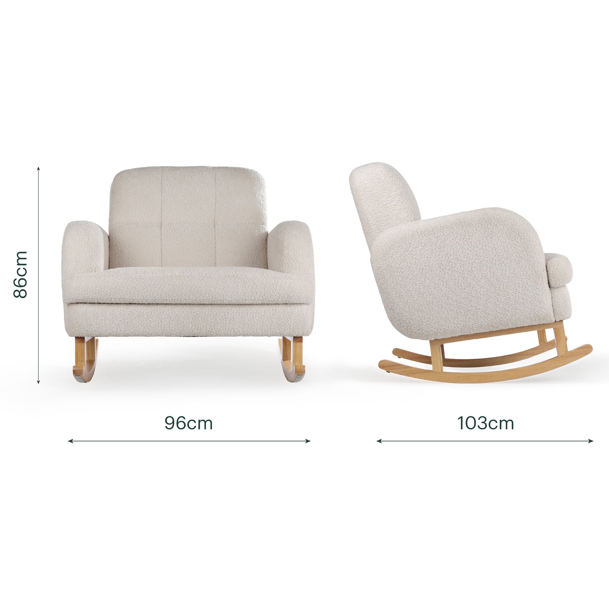 CuddleCo nursing chairs CuddleCo Etta Cuddle Chair - Boucle Mushroom