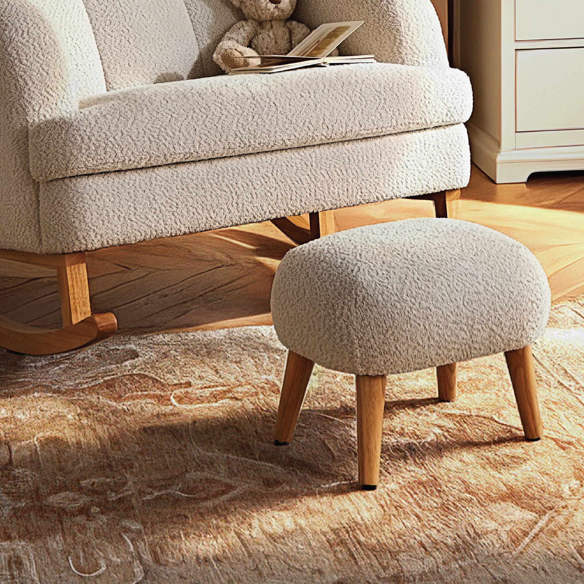 CuddleCo nursing chairs CuddleCo Etta Cuddle Chair - Boucle Mushroom