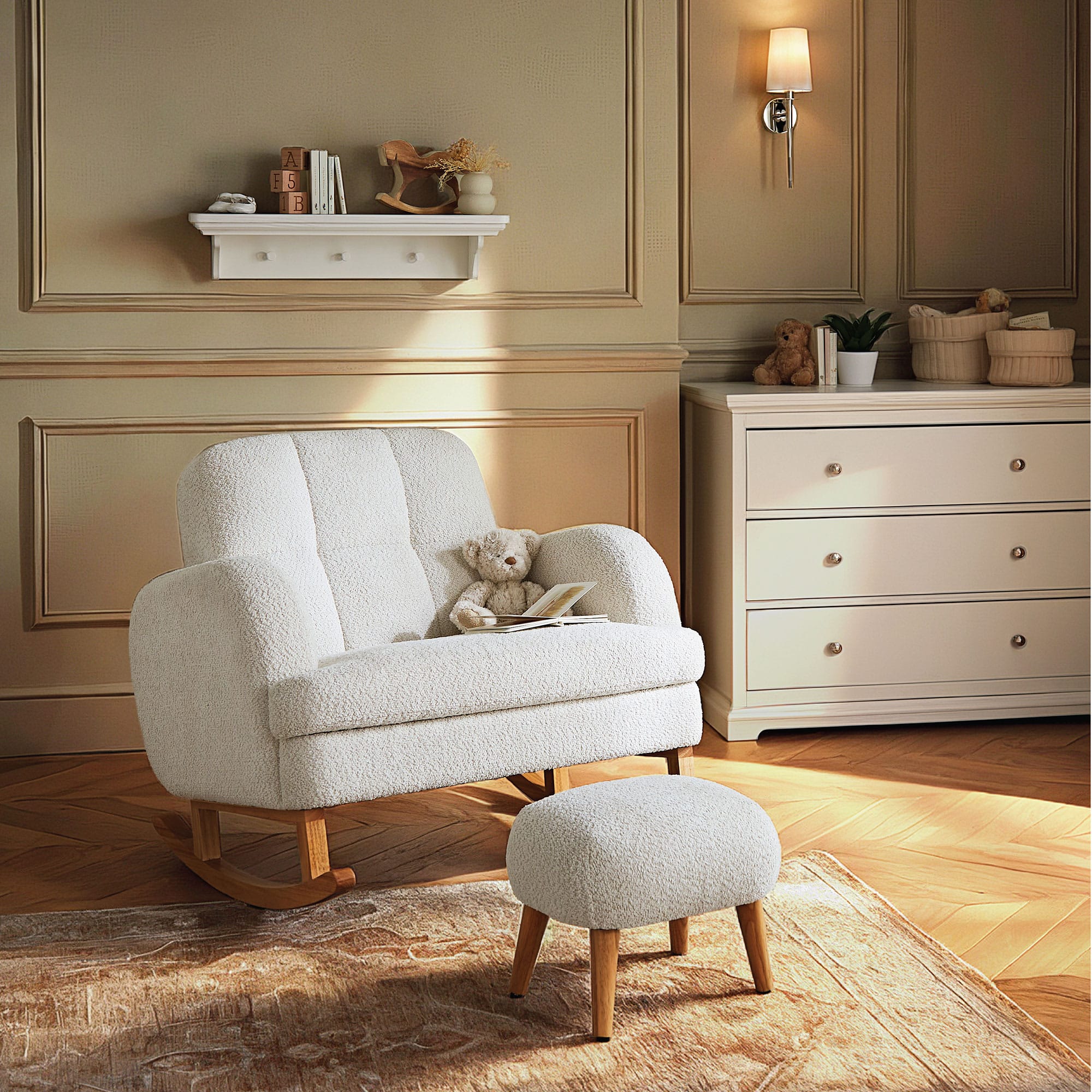 CuddleCo nursing chairs CuddleCo Etta Cuddle Chair - Boucle Off-White