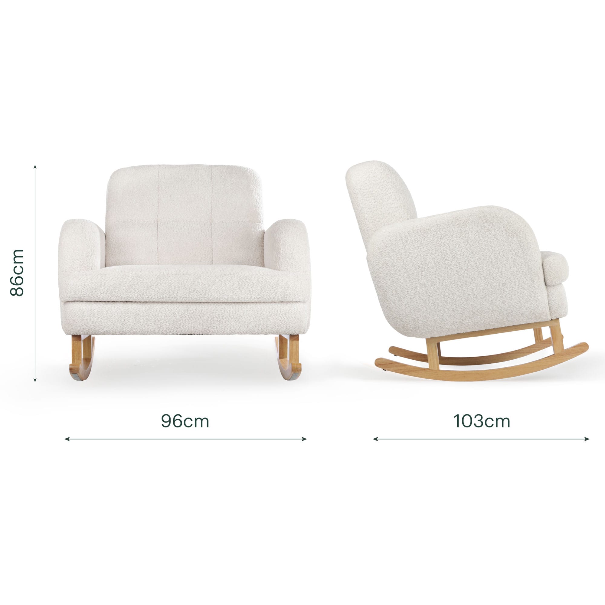 CuddleCo nursing chairs CuddleCo Etta Cuddle Chair - Boucle Off-White