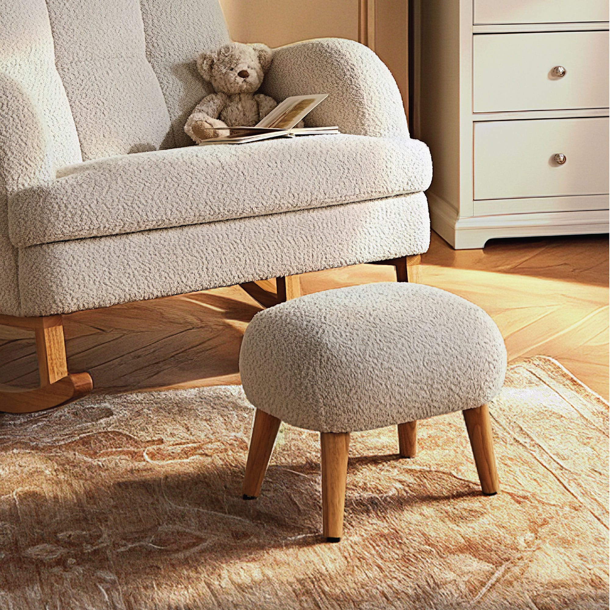 CuddleCo nursing chairs CuddleCo Etta Cuddle Chair - Boucle Off-White