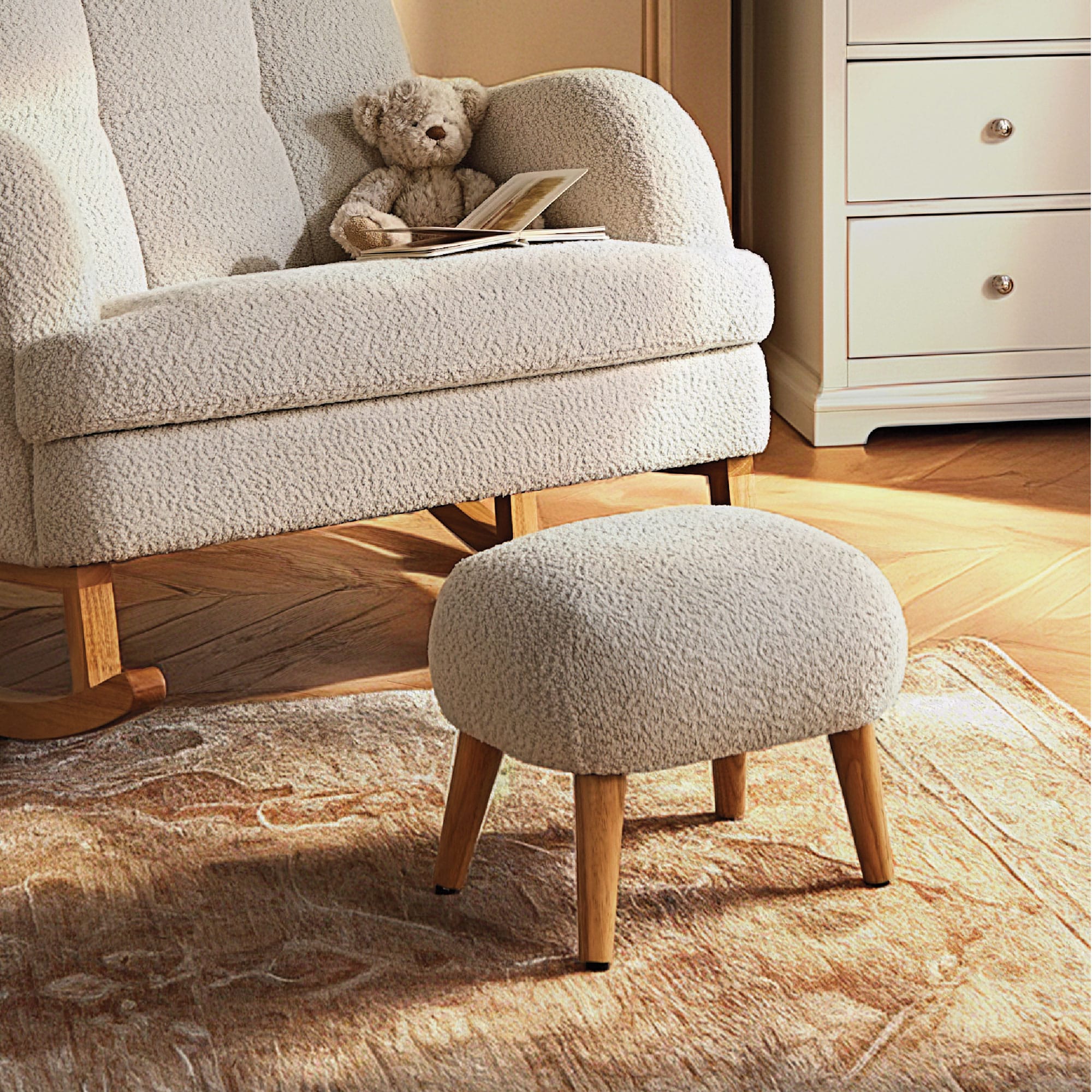 CuddleCo nursing chairs CuddleCo Etta Nursing Chair - Boucle Mushroom