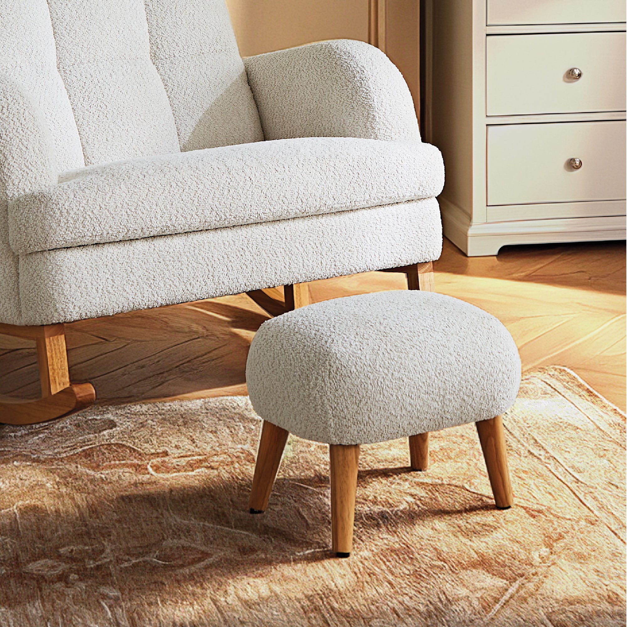 CuddleCo nursing chairs CuddleCo Etta Nursing Chair - Boucle Off-White