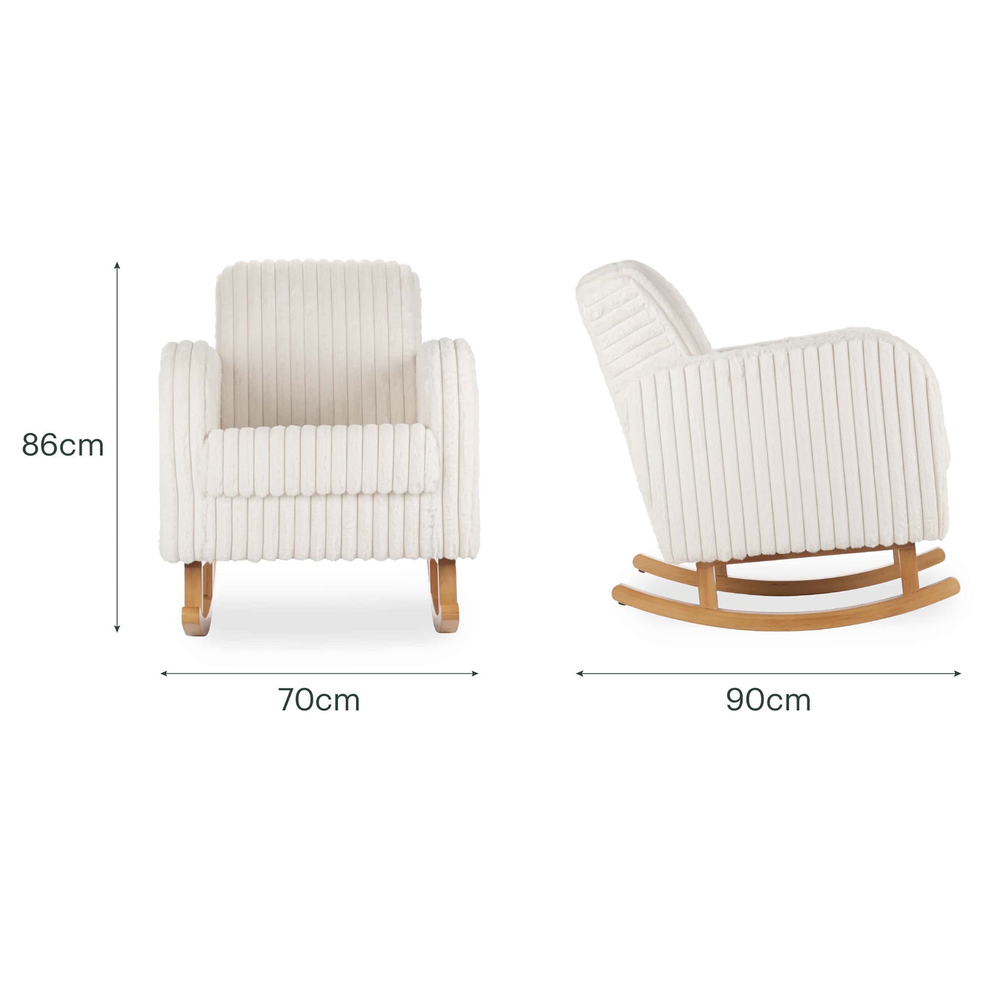 CuddleCo nursing chairs CuddleCo Etta Nursing Chair - Faux Fur Cream