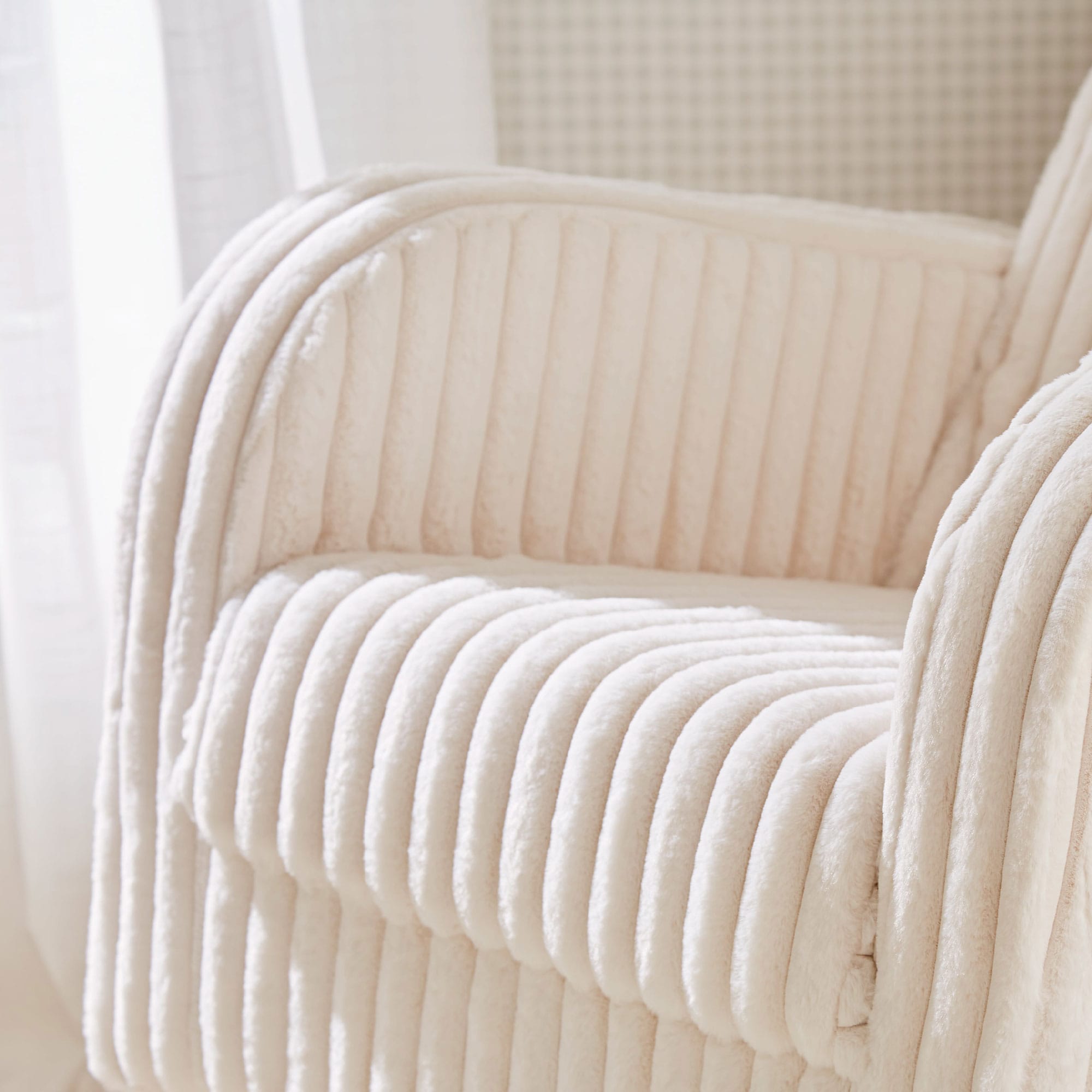 CuddleCo nursing chairs CuddleCo Etta Nursing Chair - Faux Fur Cream