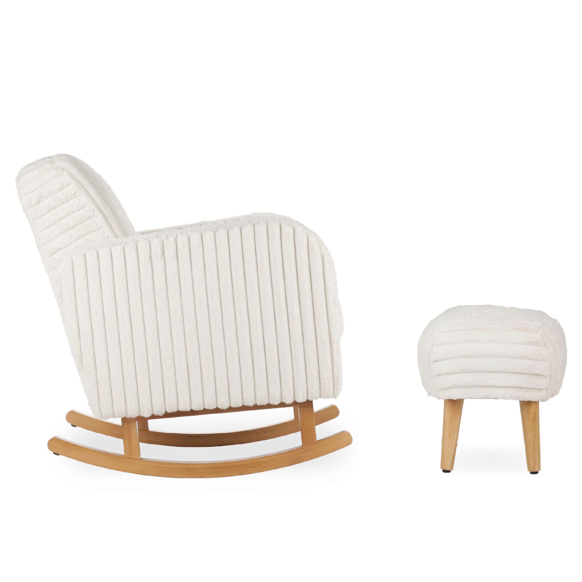 CuddleCo nursing chairs CuddleCo Etta Nursing Chair - Faux Fur Cream