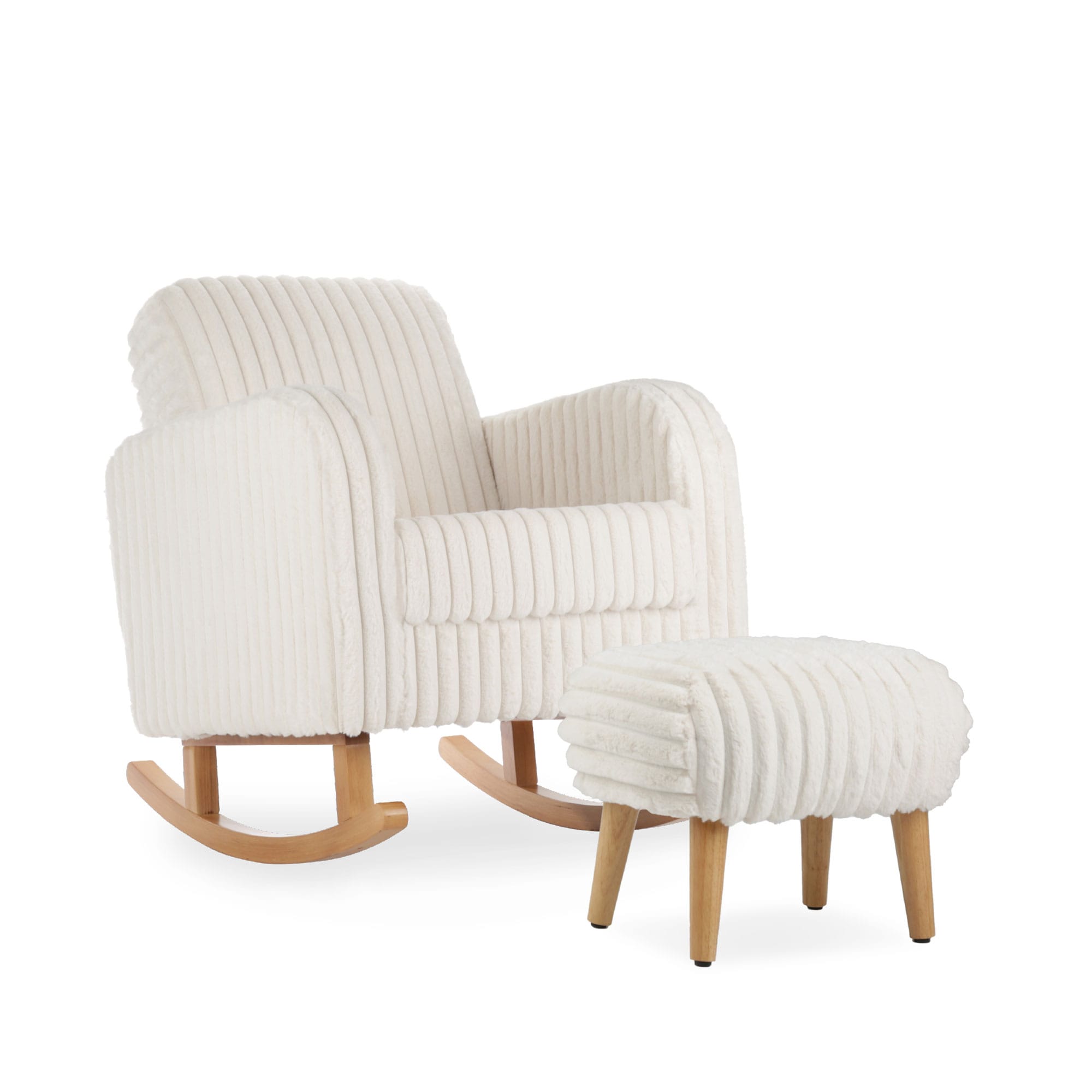 CuddleCo nursing chairs CuddleCo Etta Nursing Chair - Faux Fur Cream FRN/CUD/156316