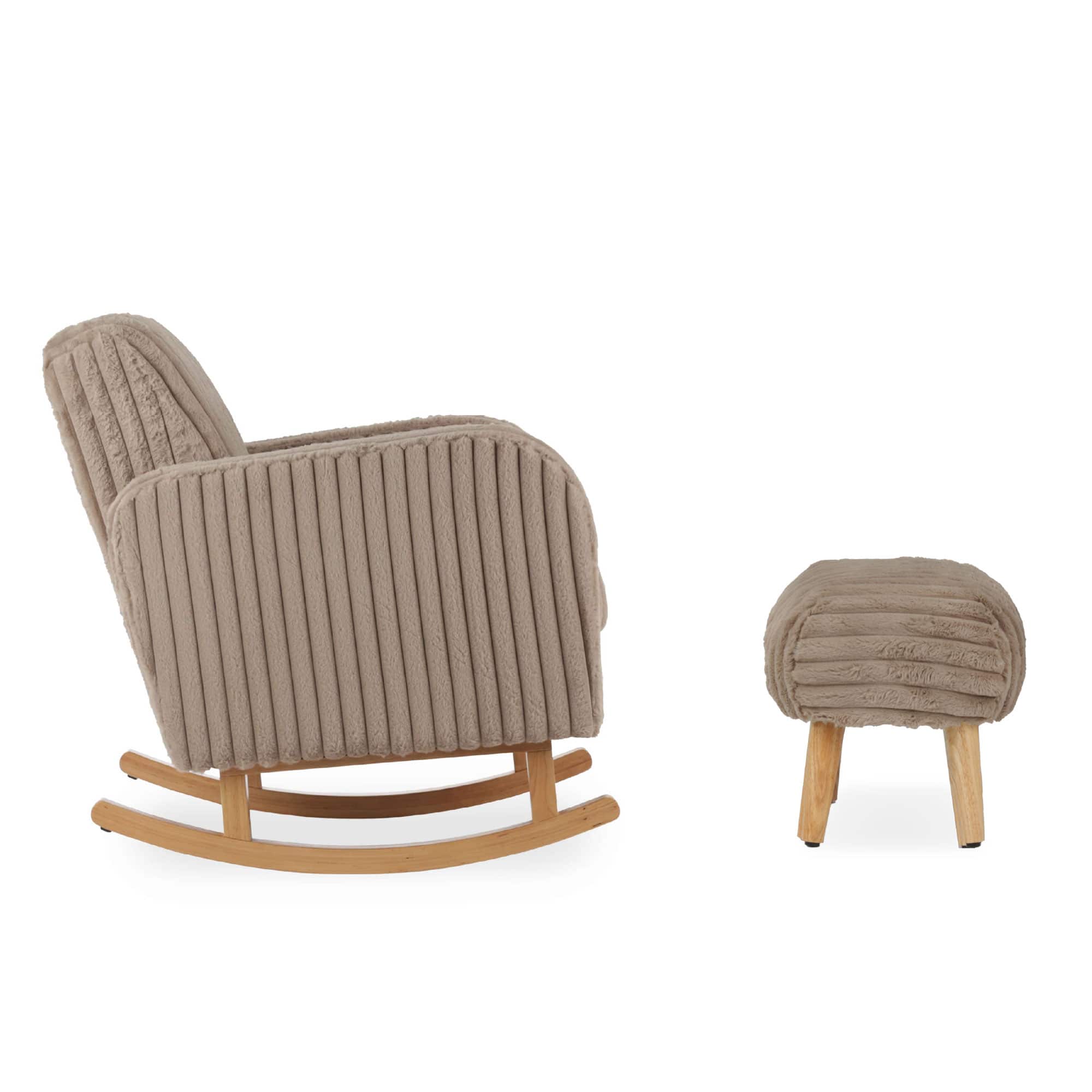 CuddleCo nursing chairs CuddleCo Etta Nursing Chair - Faux Fur Mink