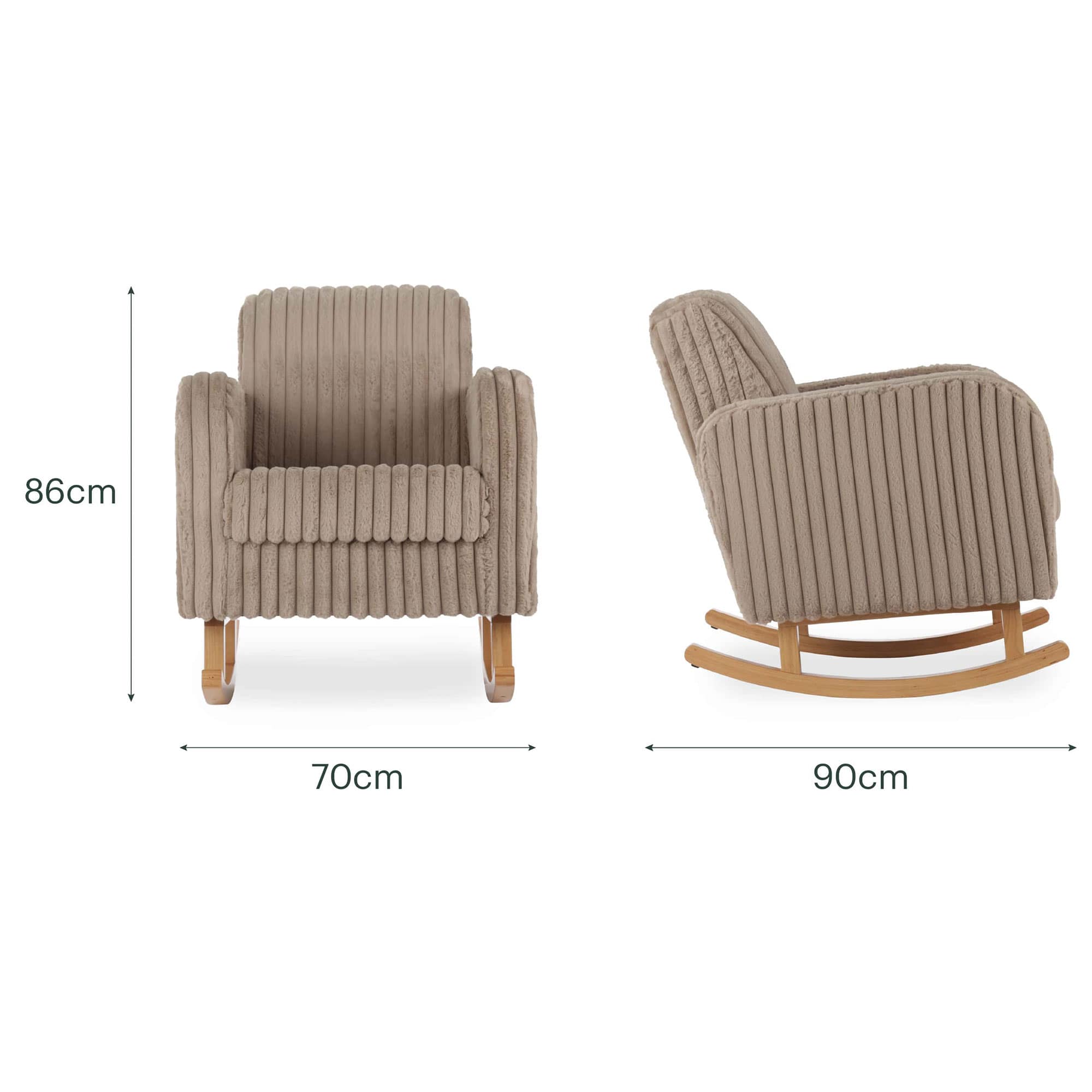 CuddleCo nursing chairs CuddleCo Etta Nursing Chair - Faux Fur Mink