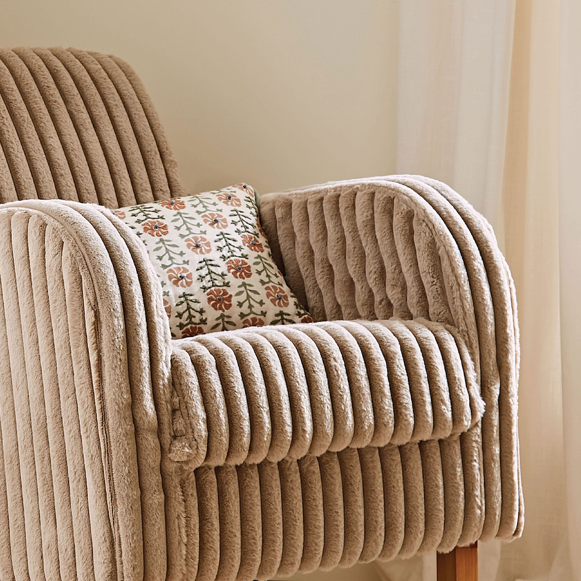 CuddleCo nursing chairs CuddleCo Etta Nursing Chair - Faux Fur Mink