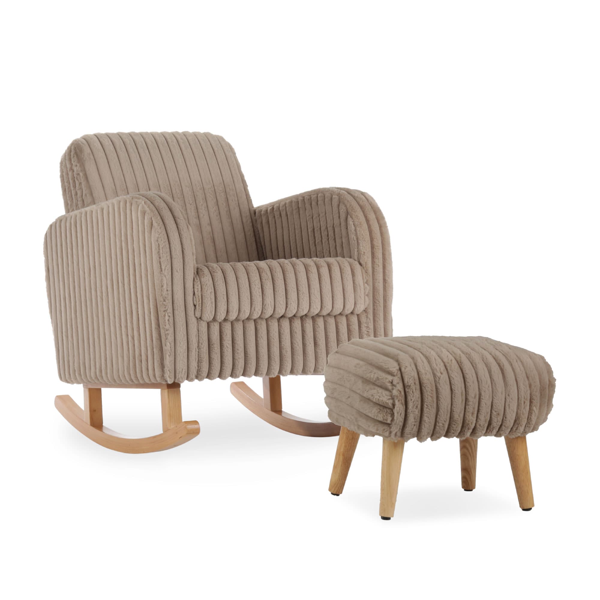 CuddleCo nursing chairs CuddleCo Etta Nursing Chair - Faux Fur Mink FRN/CUD/156323