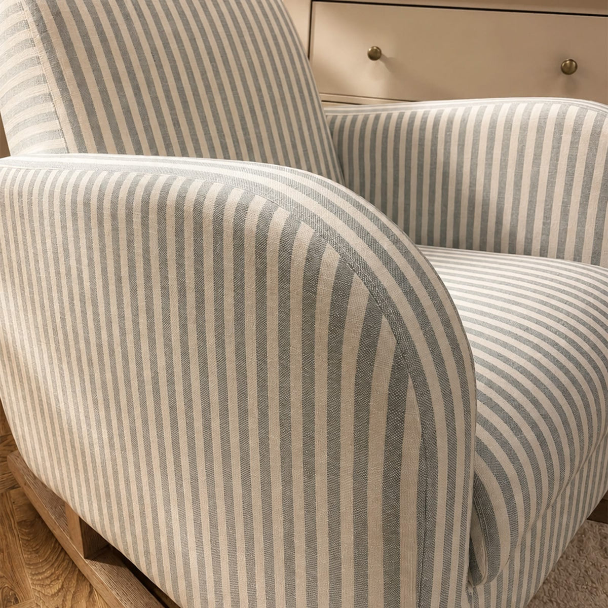 CuddleCo nursing chairs CuddleCo Etta Nursing Chair - Sea Salt Stripe