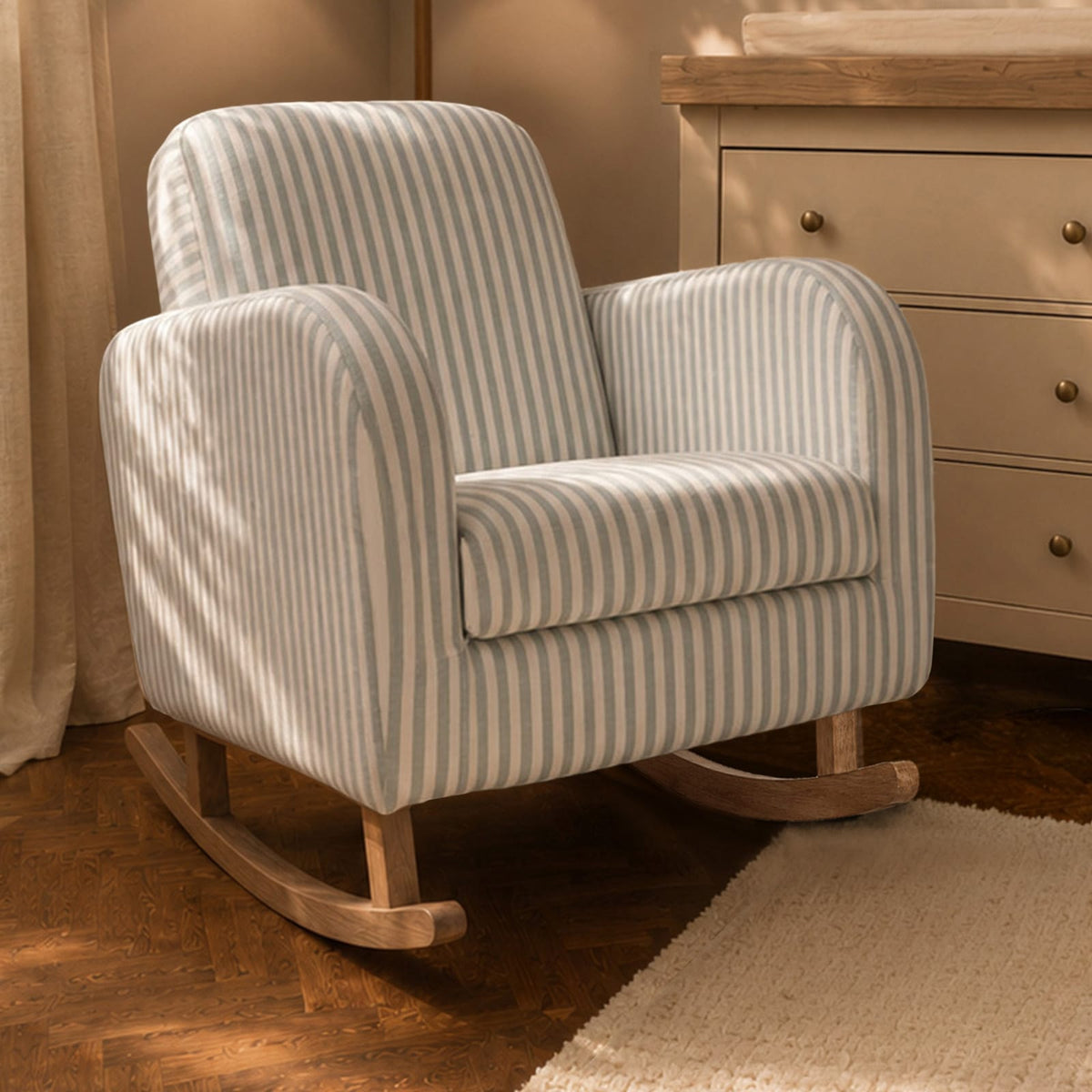 CuddleCo nursing chairs CuddleCo Etta Nursing Chair - Sea Salt Stripe