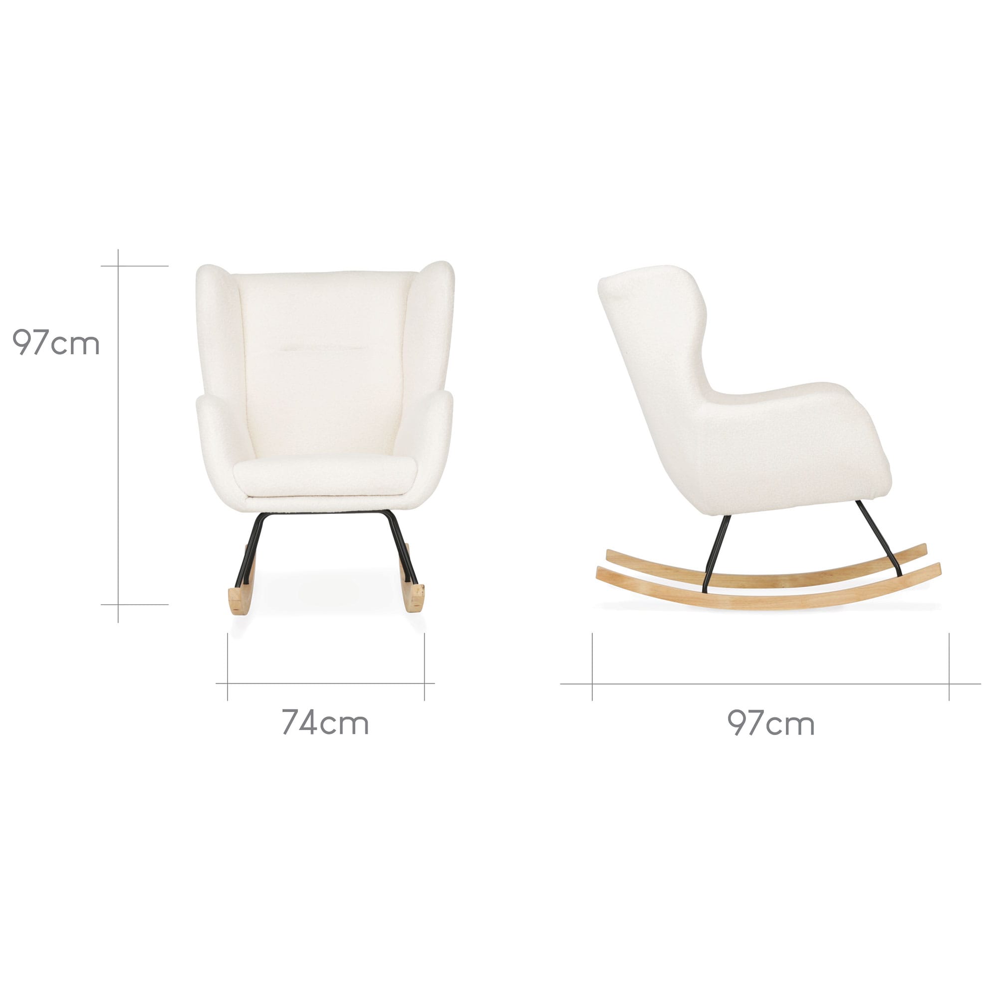CuddleCo nursing chairs CuddleCo Marley Nursing Chair & Stool - Teddy Off White FRN/CUD/153476