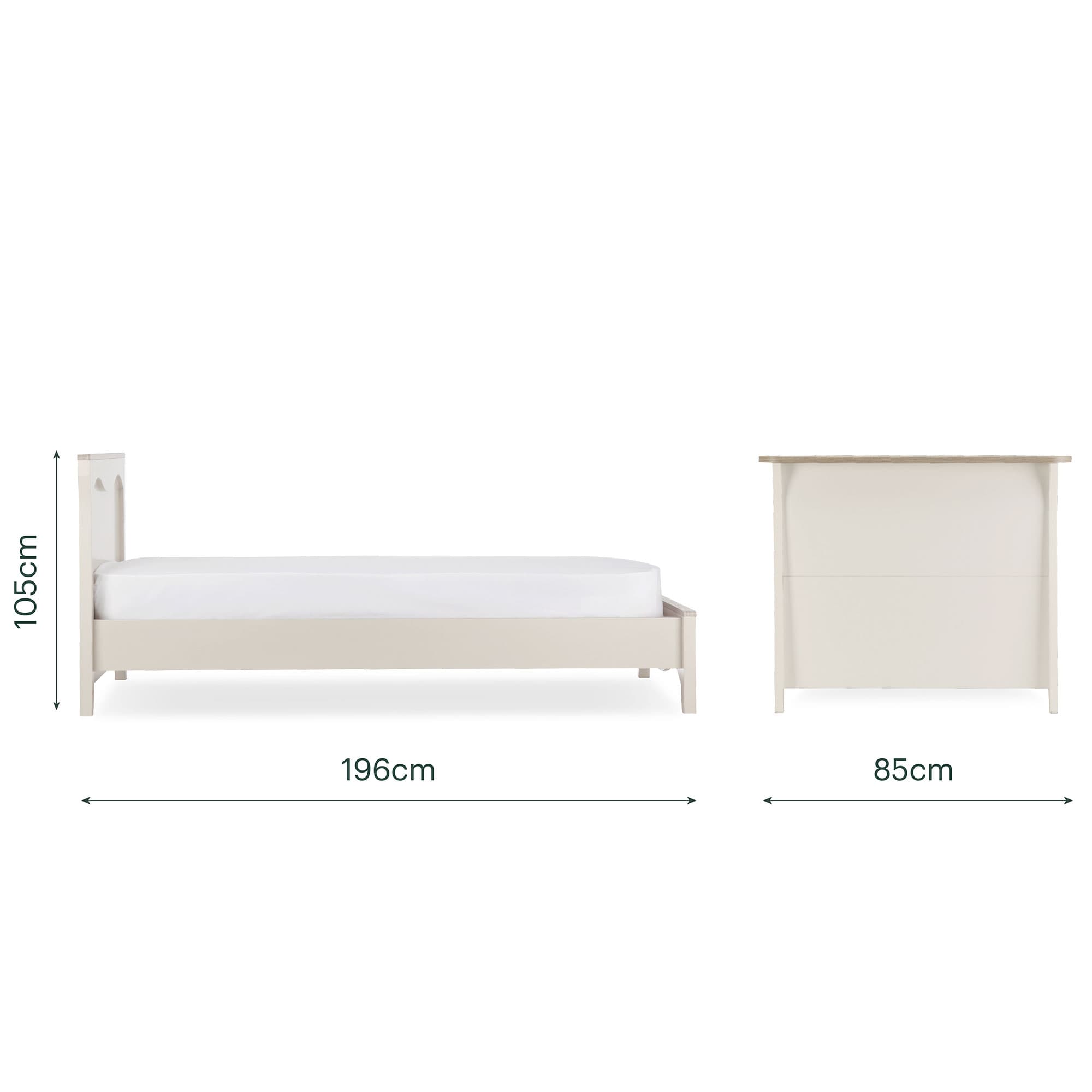 CuddleCo single beds Cuddleco Clara Single Bed - Cashmere/Ash FRN/CUD/156132