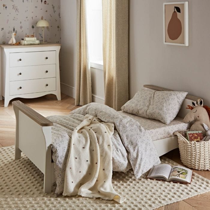 CuddleCo toddler beds Cuddleco Clara Toddler Bed - White/Ash
