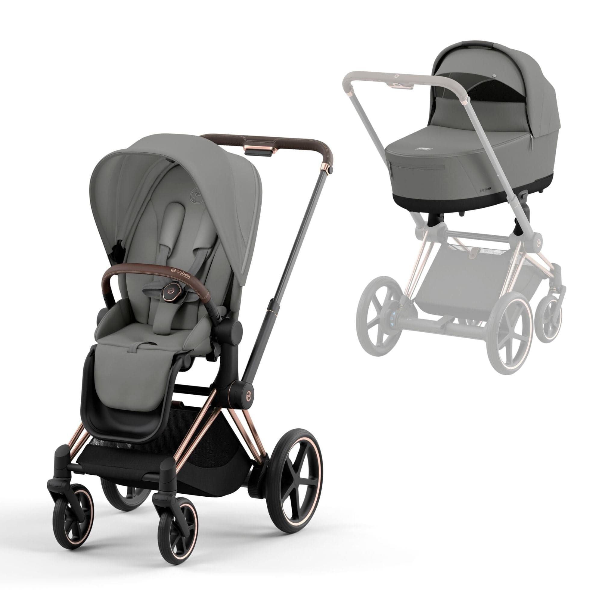 Cybex Baby Prams Cybex e-Priam Pram - Mirage Grey 16740-ROS-GOL-GRY