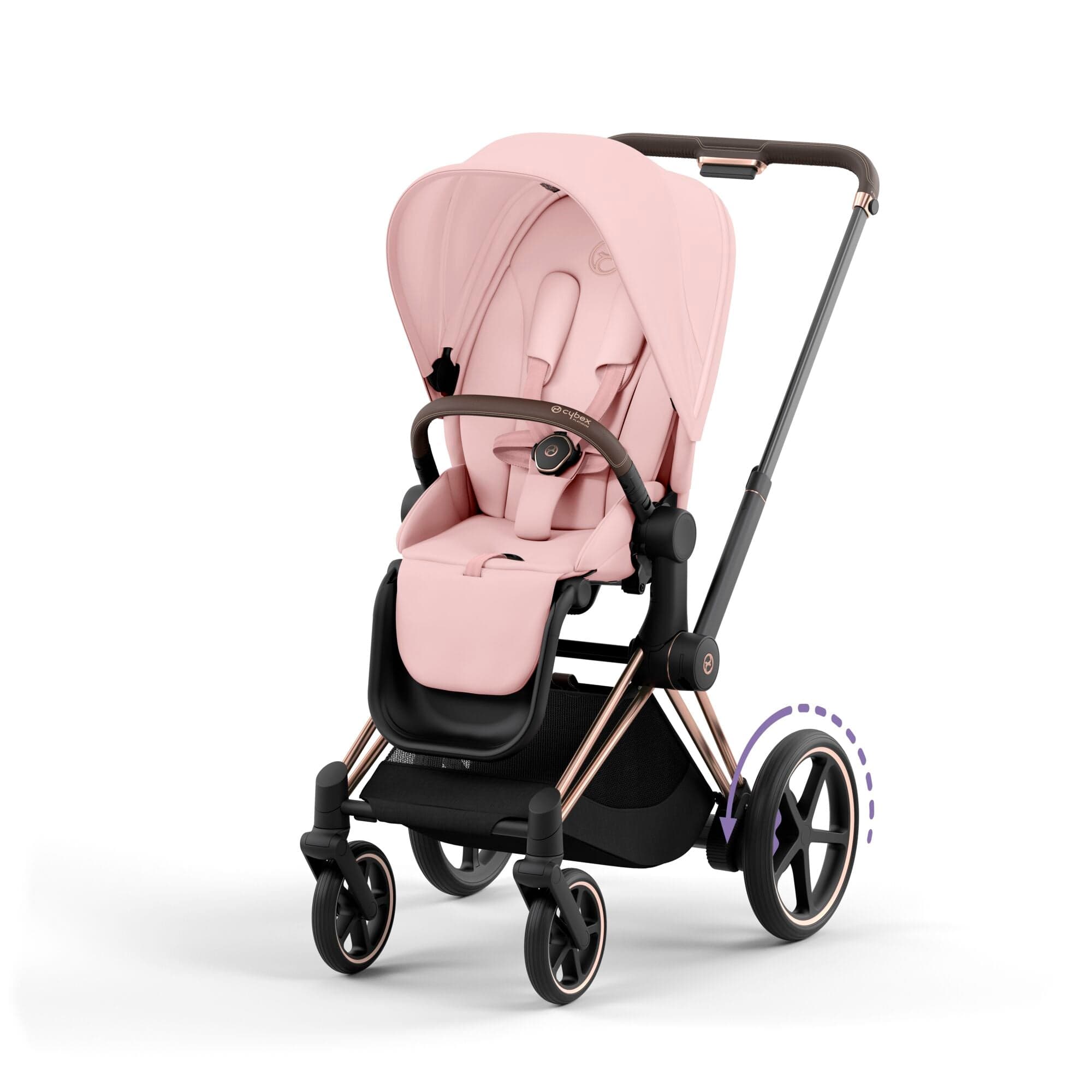 Cybex Baby Prams Cybex e-Priam Pram - Peach Pink