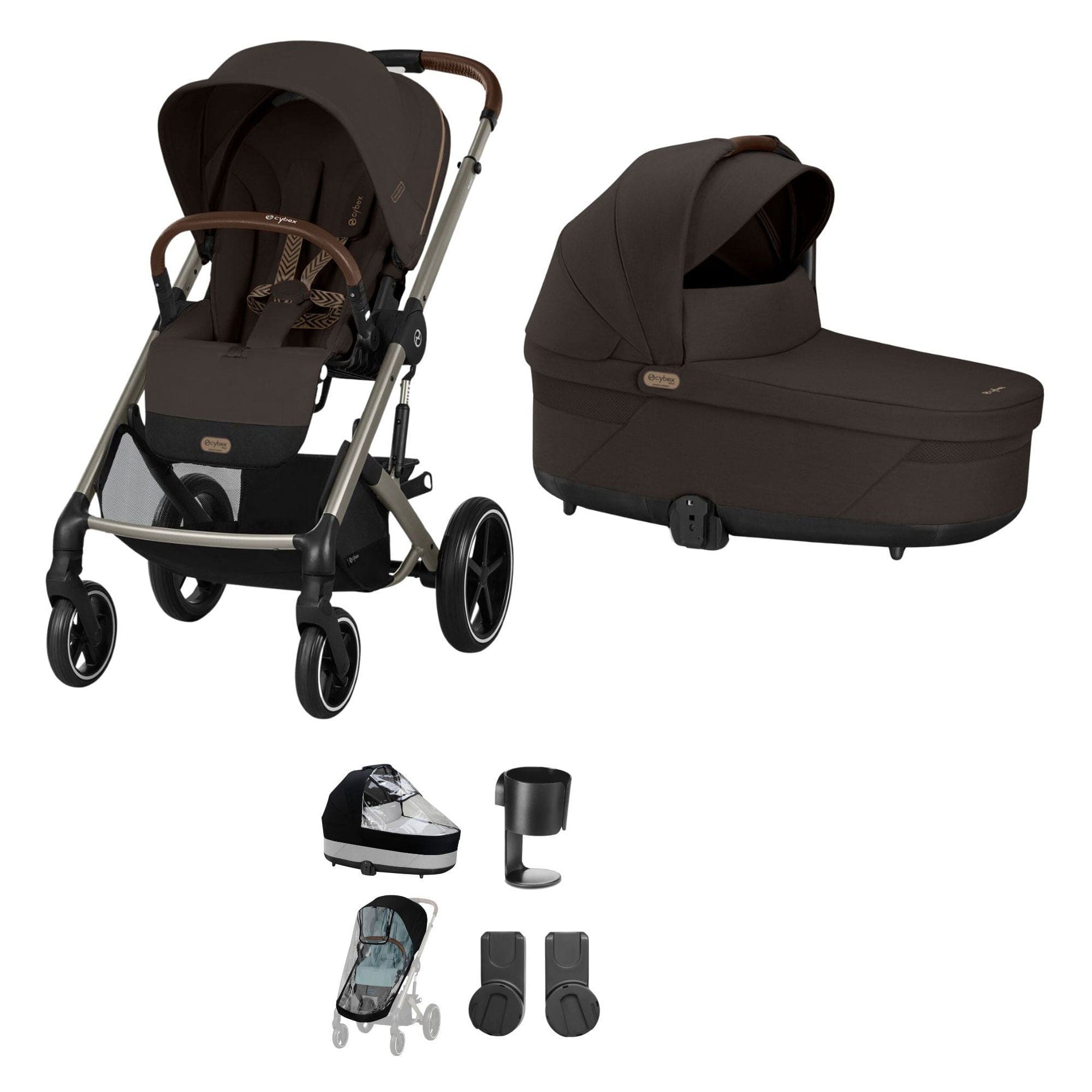 Cybex baby prams Cybex Balios S Lux Essential Bundle - Taupe/Chocolate Brown 19403-ESS-CHB-5