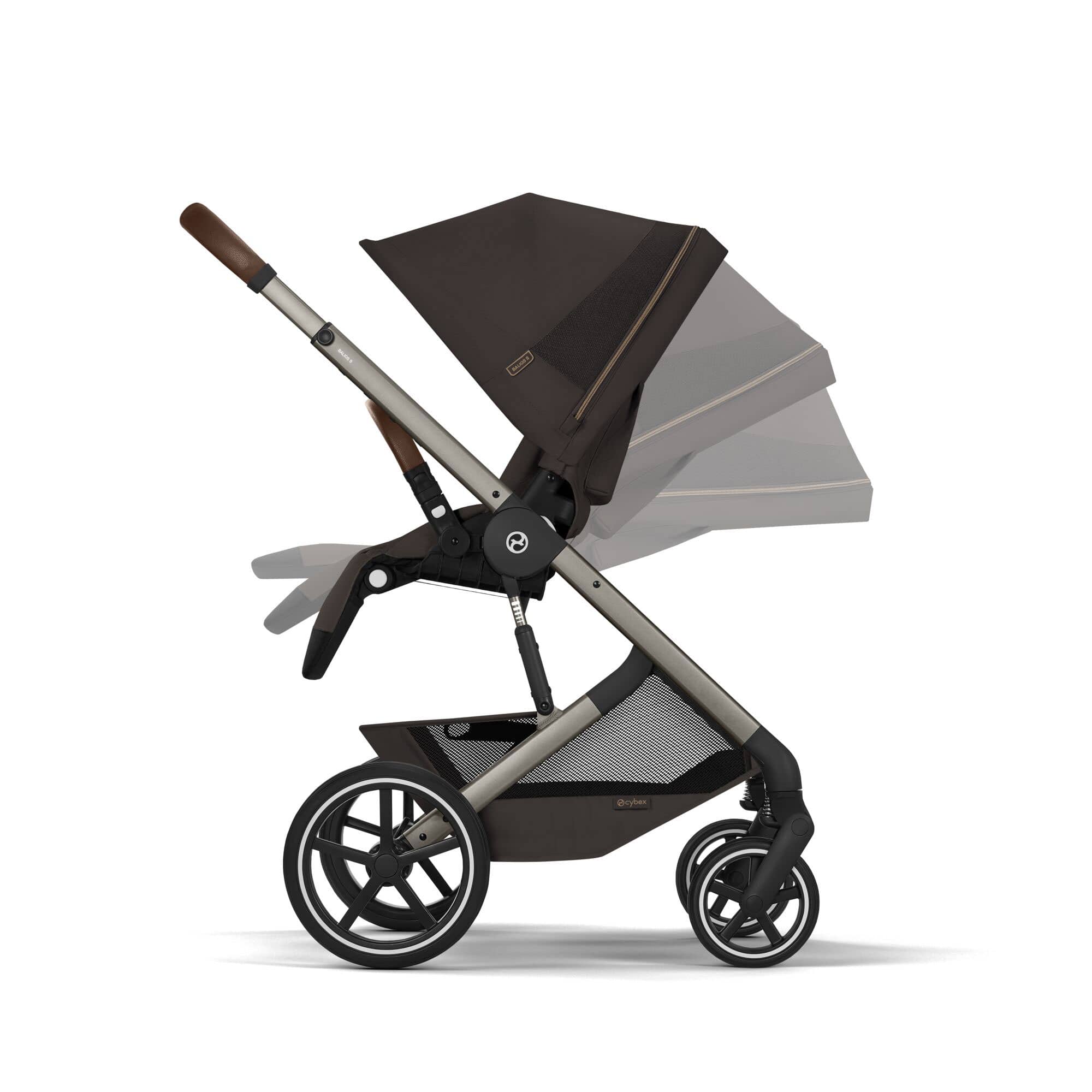 Cybex baby prams Cybex Balios S Lux Foldable Carrycot Accessory Bundle - Chocolate Brown