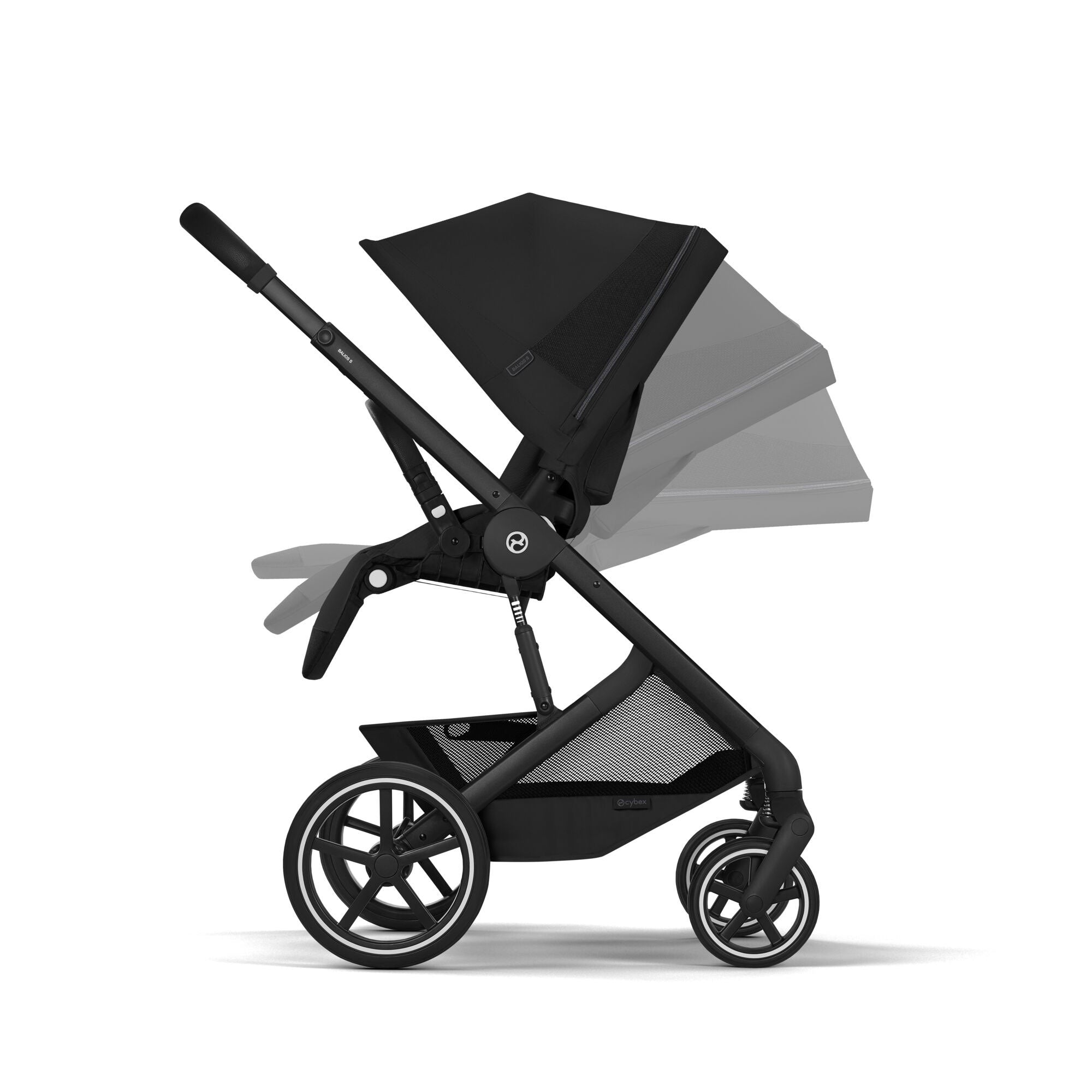 Cybex baby prams Cybex Balios S Lux Foldable Carrycot Accessory Bundle - Moon Black