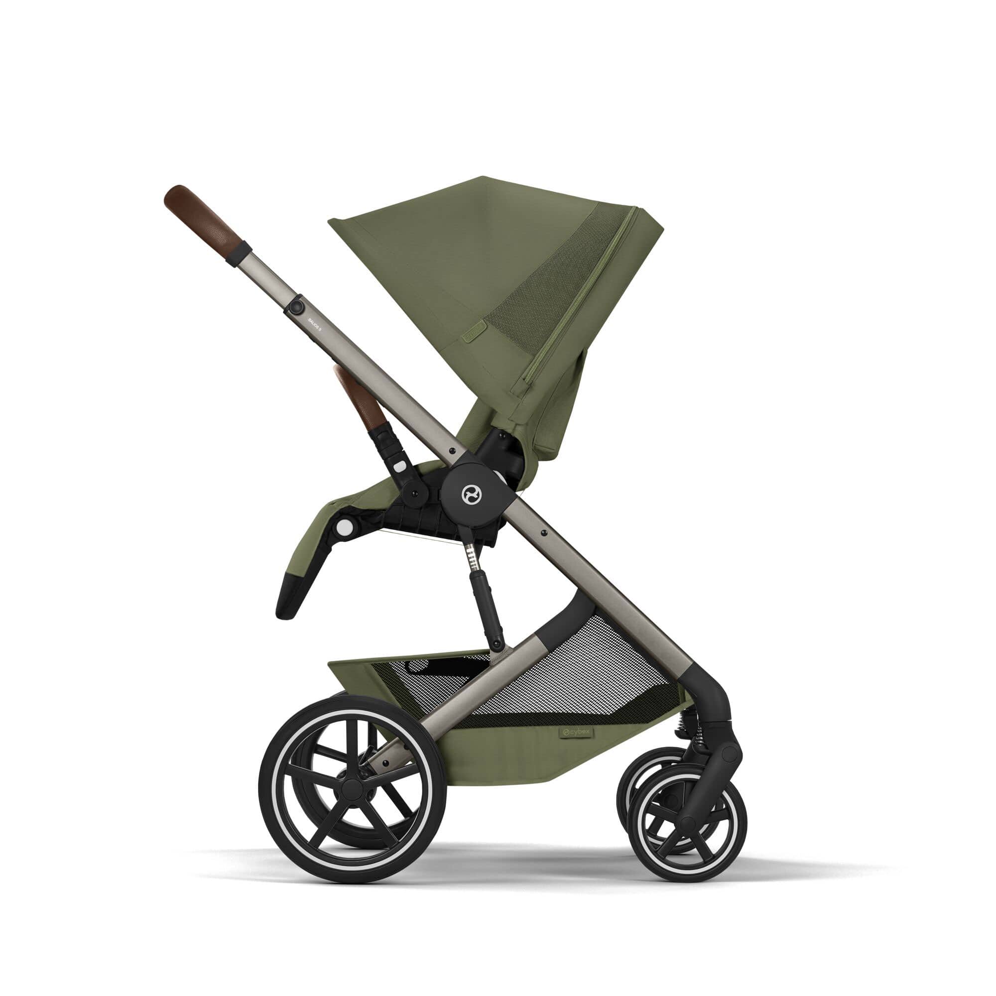Cybex baby prams Cybex Balios S Lux Foldable Carrycot Accessory Bundle - Moss Green