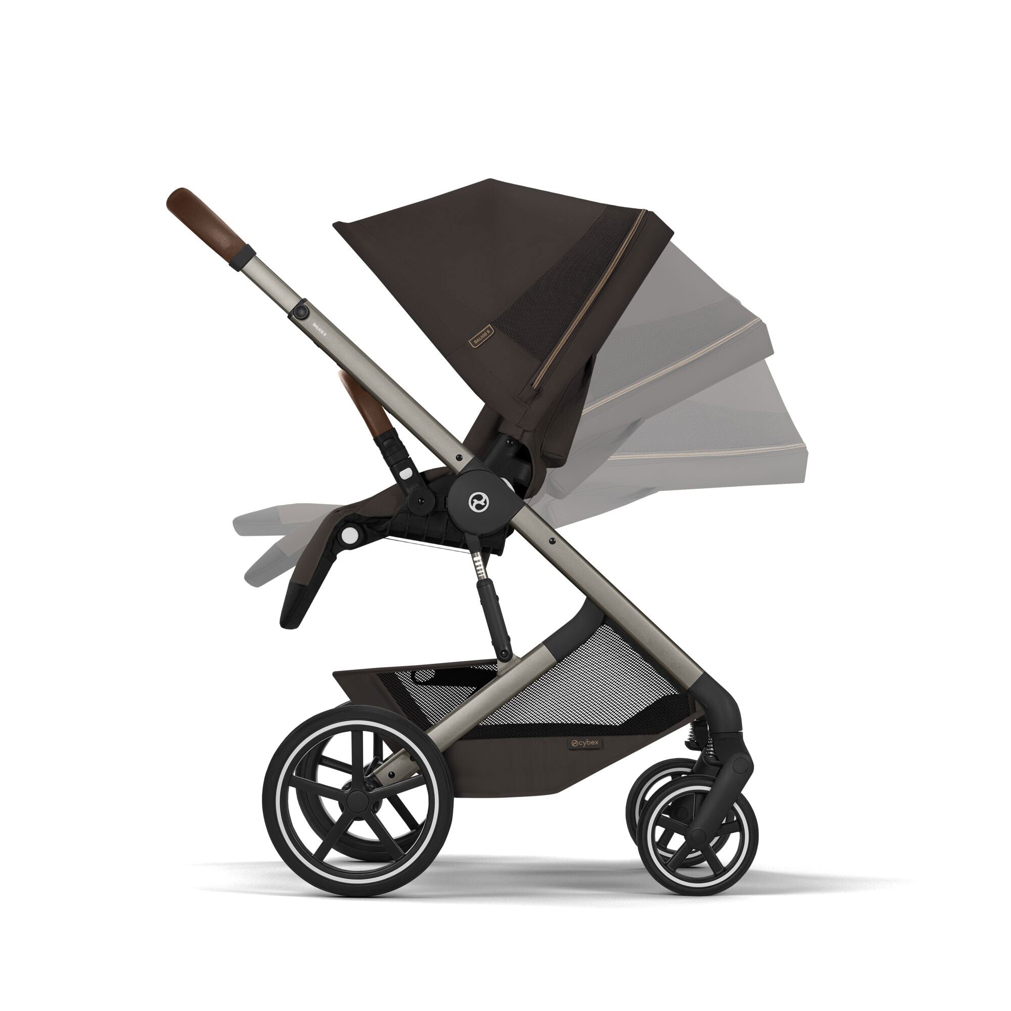 Cybex baby prams Cybex Balios S Lux Pushchair with Foldable Carrycot - Chocolate Brown 526001703