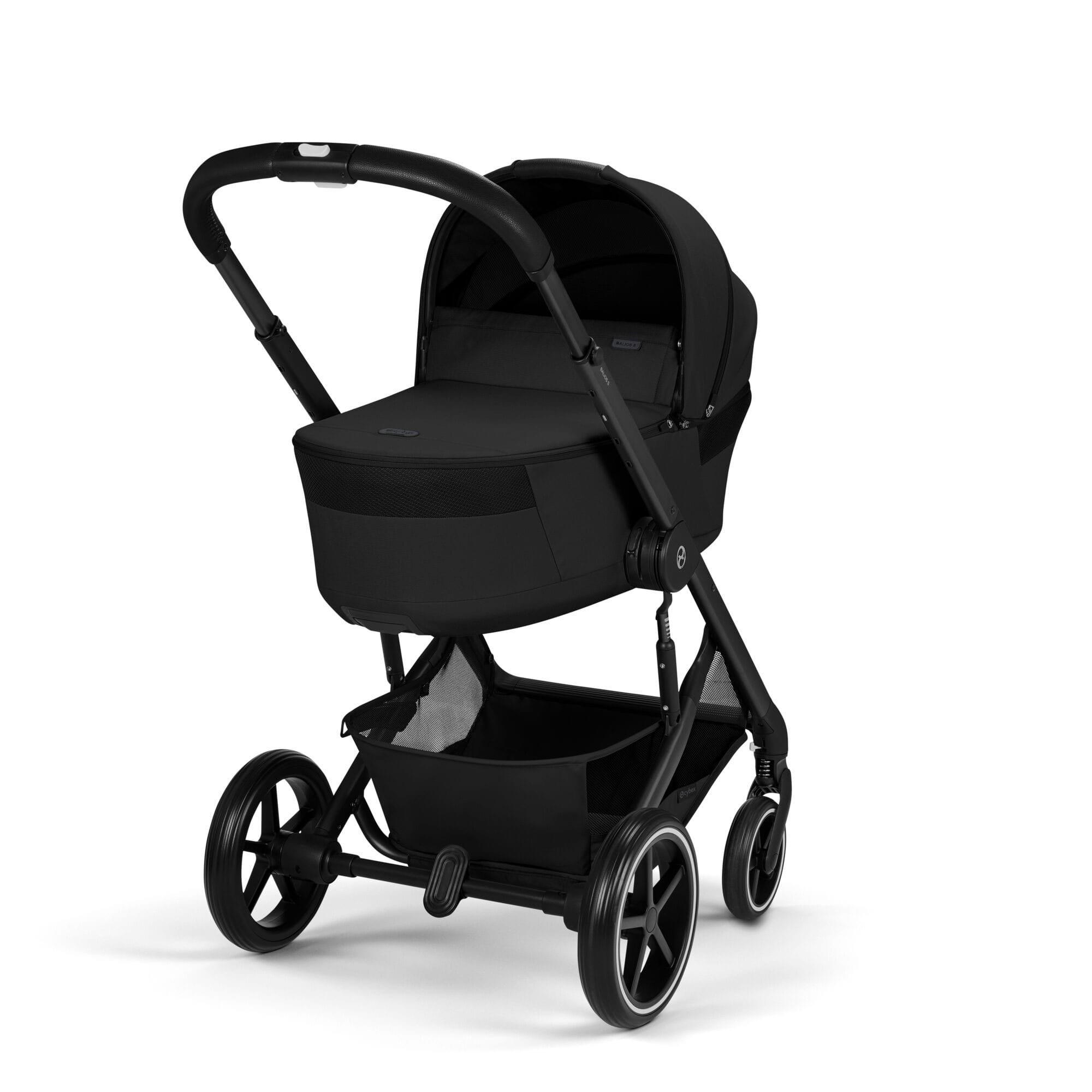Cybex baby prams Cybex Balios S Lux Pushchair with Foldable Carrycot - Moon Black 526001679