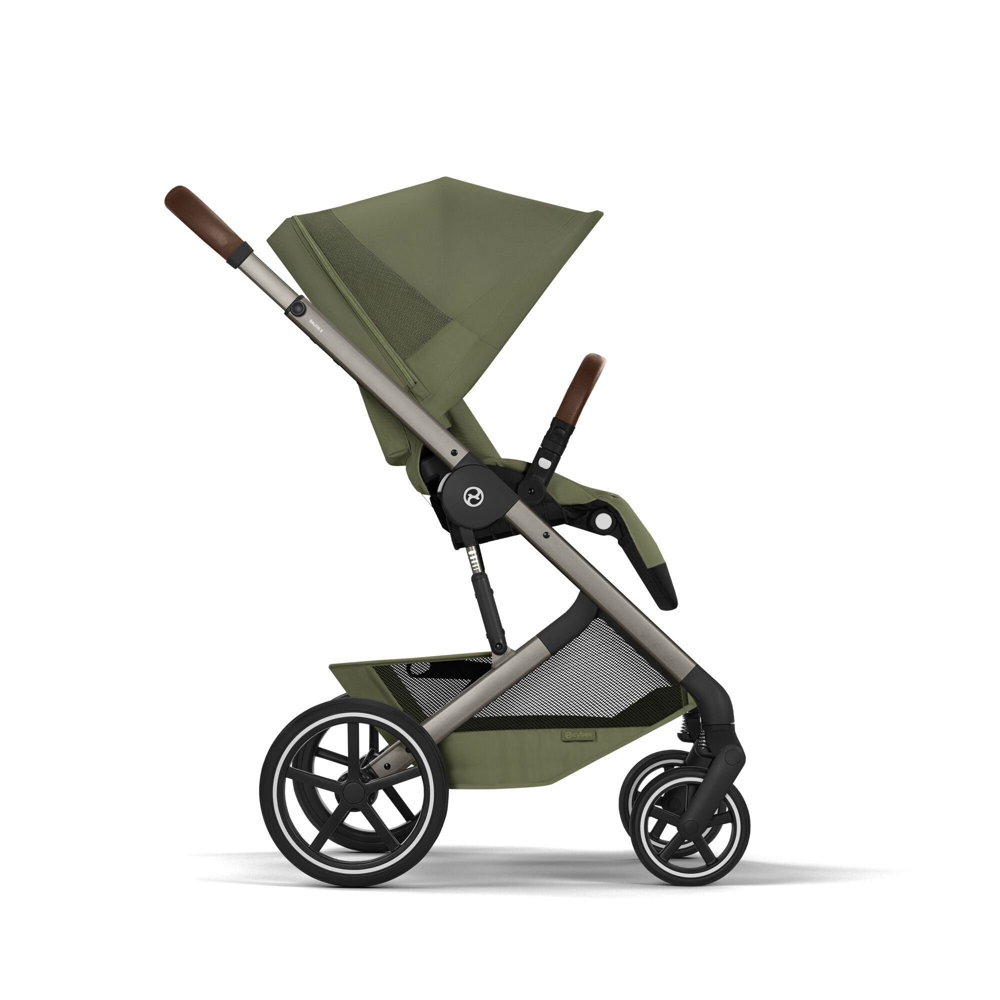 Cybex baby prams Cybex Balios S Lux Pushchair with Foldable Carrycot - Moss Green 526001697