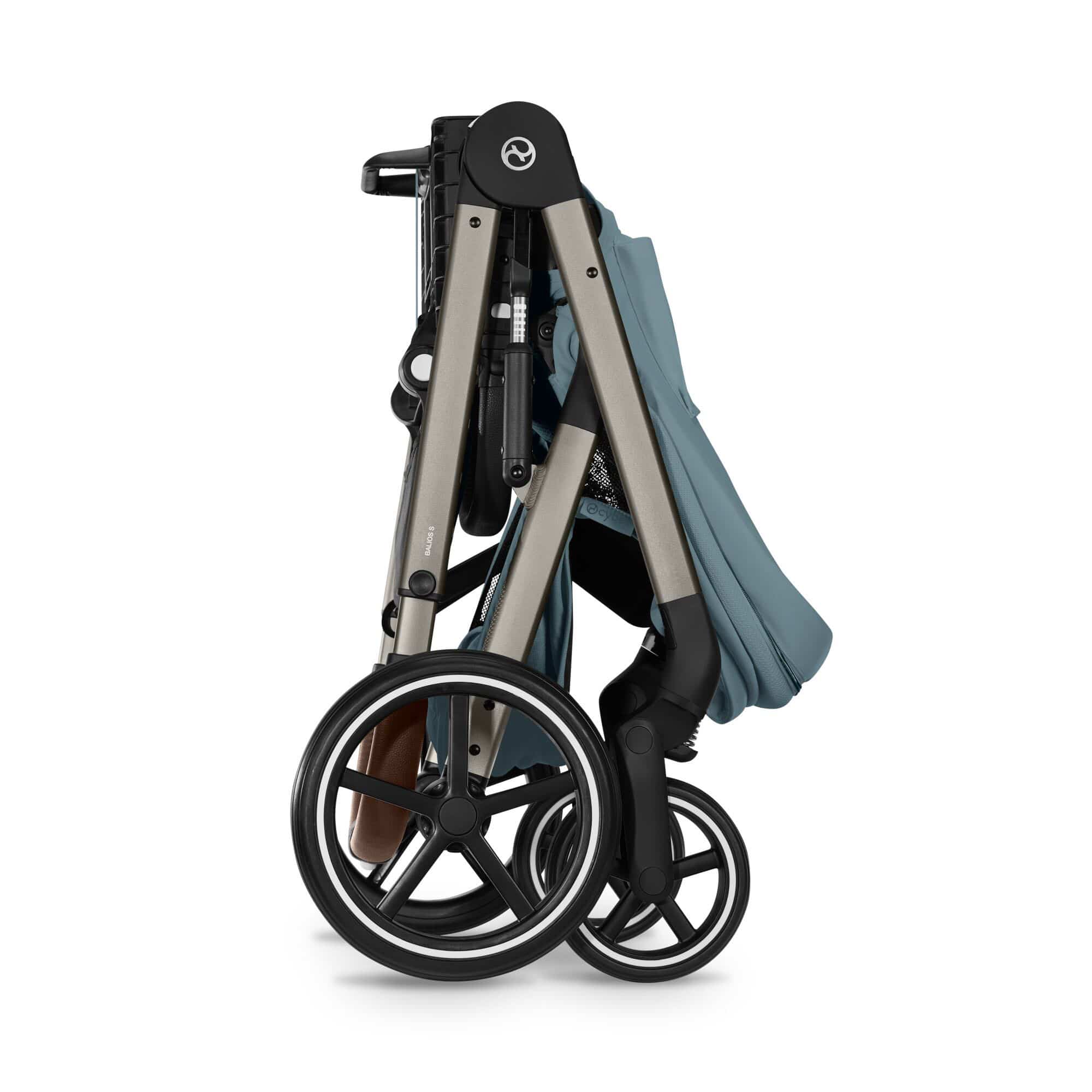 Cybex baby prams Cybex Balios S Lux Pushchair with Foldable Carrycot - Stormy Blue 526001685